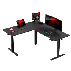 Biurko narożne elektryczne Huzaro Hero 9.5 Black 160 cm
