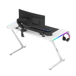 Biurko Gamingowe Huzaro Hero 2.5 RGB LED White 120 cm