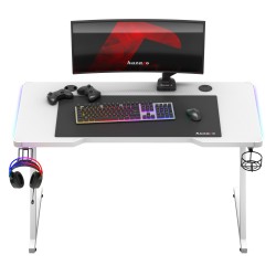 Biurko Gamingowe Huzaro Hero 2.5 RGB LED White 120 cm