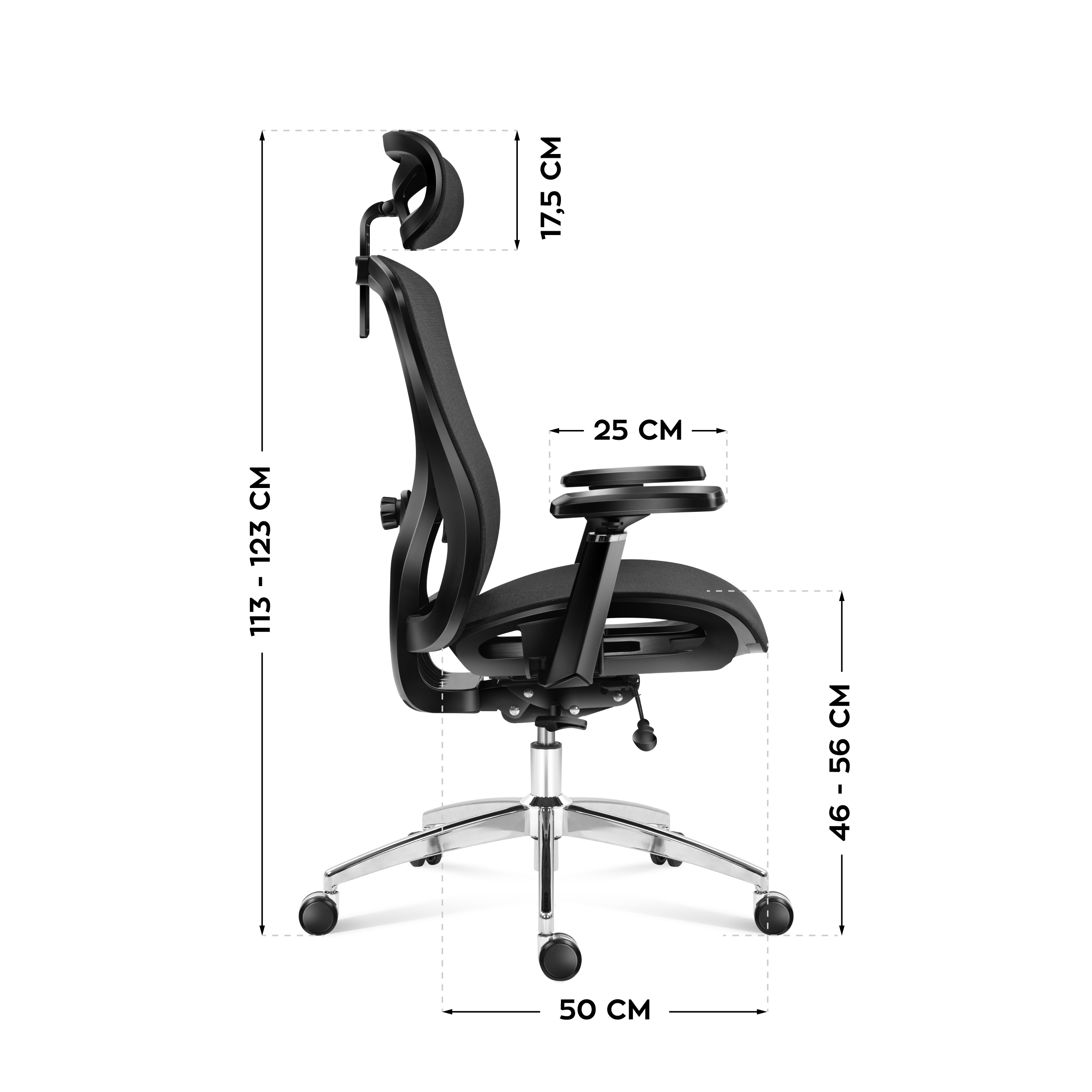 Wymiary fotela - rysunek 2