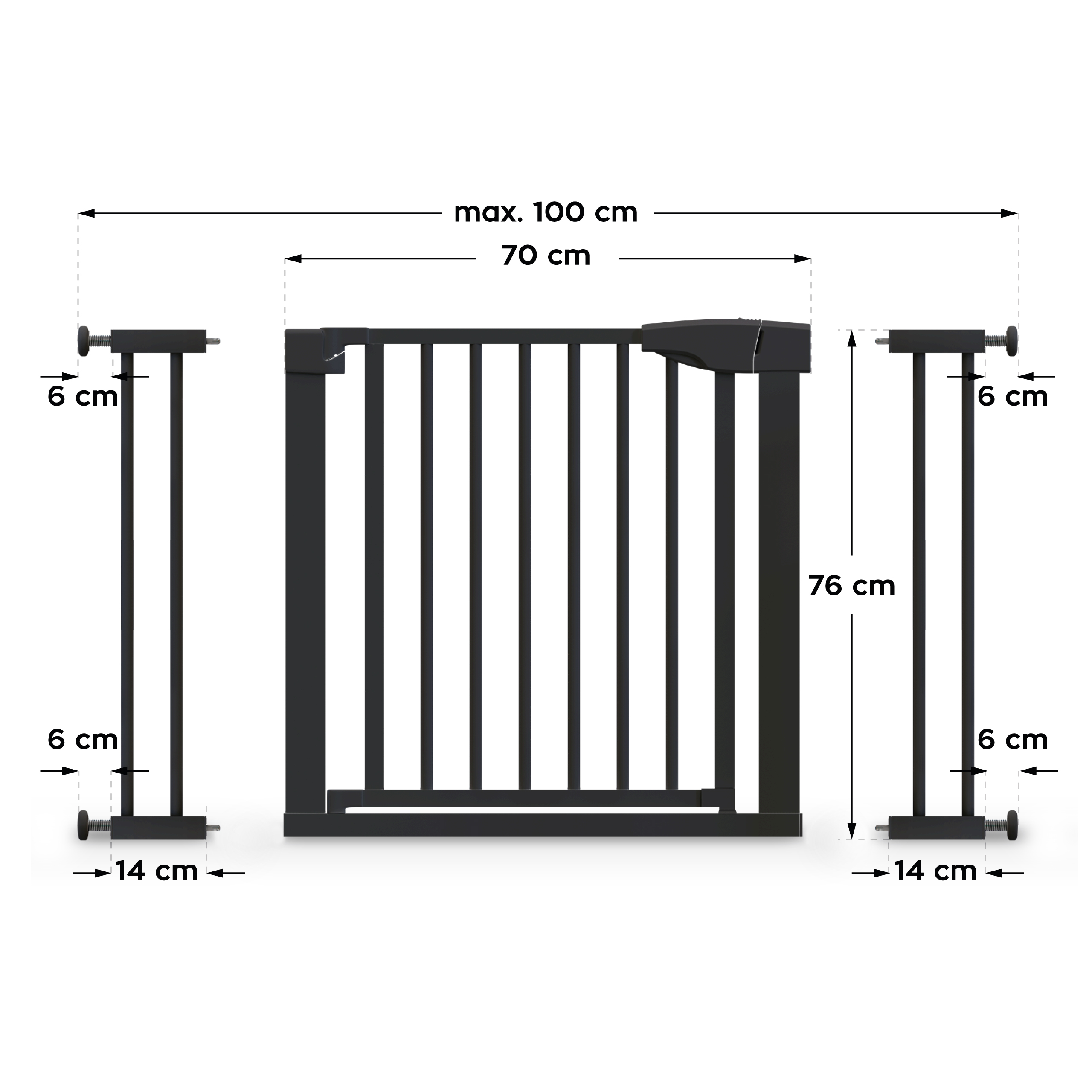Wymiary bramki rozporowej Mark Adler Guardian