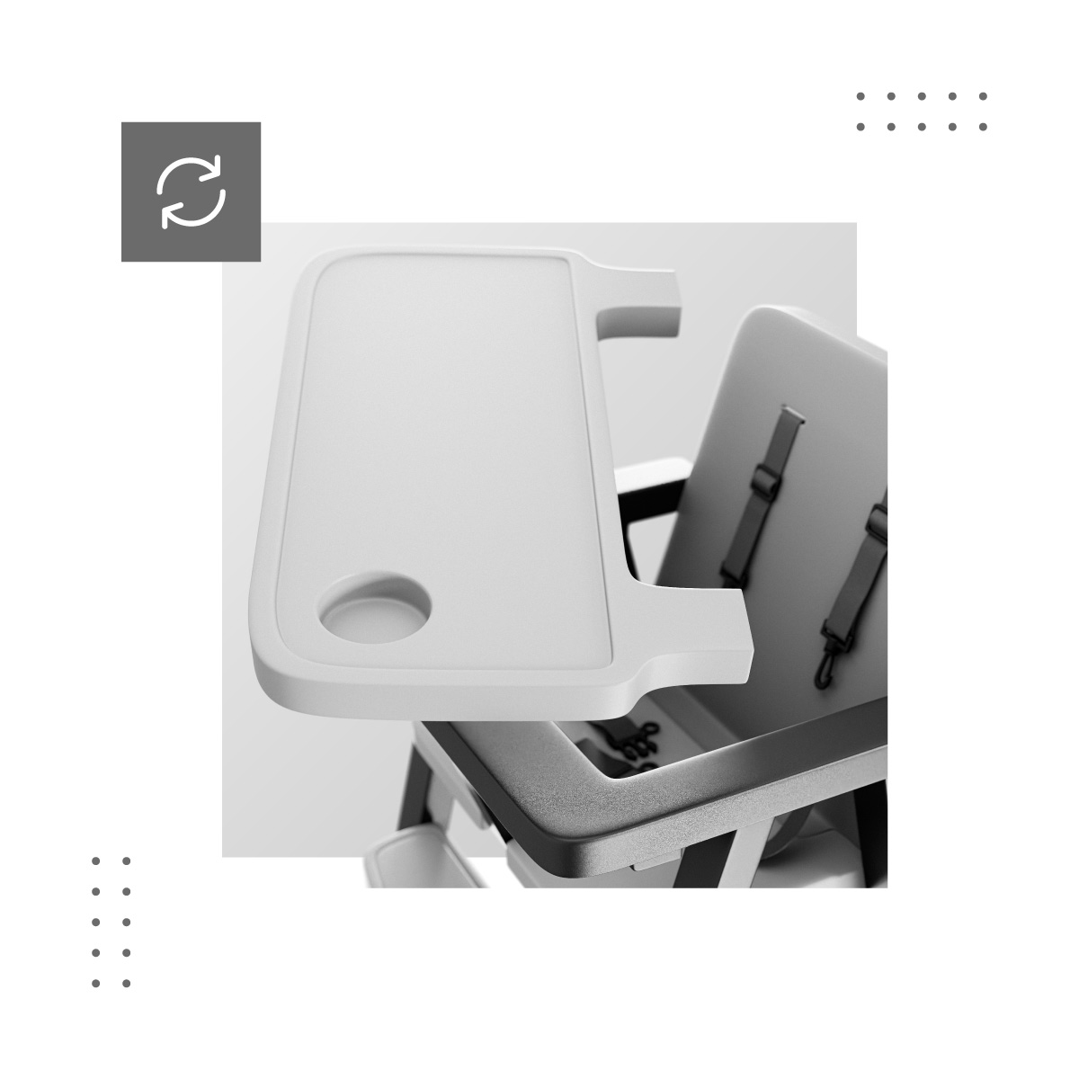 Morsel krzesełko dla dziecka z odpinaną tacką