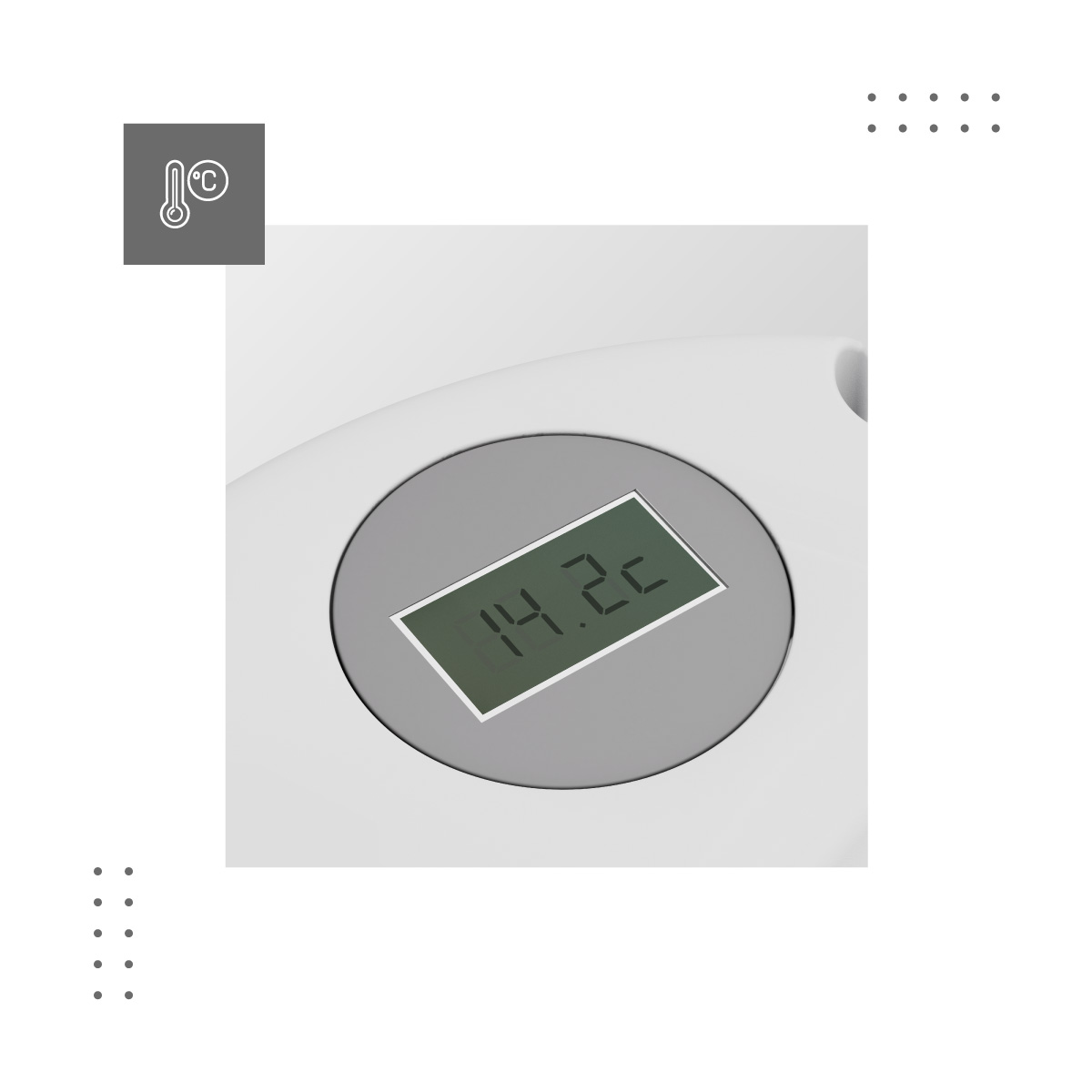 Wbudowany termometr w wanience