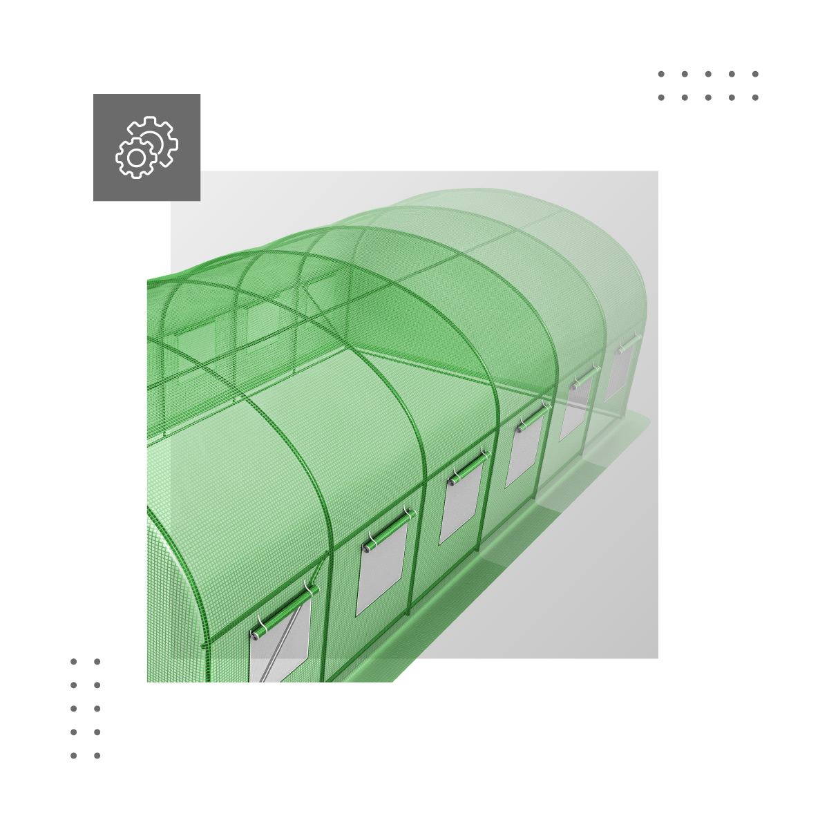 Regulowana długość tunelu ogrodowego Farmer