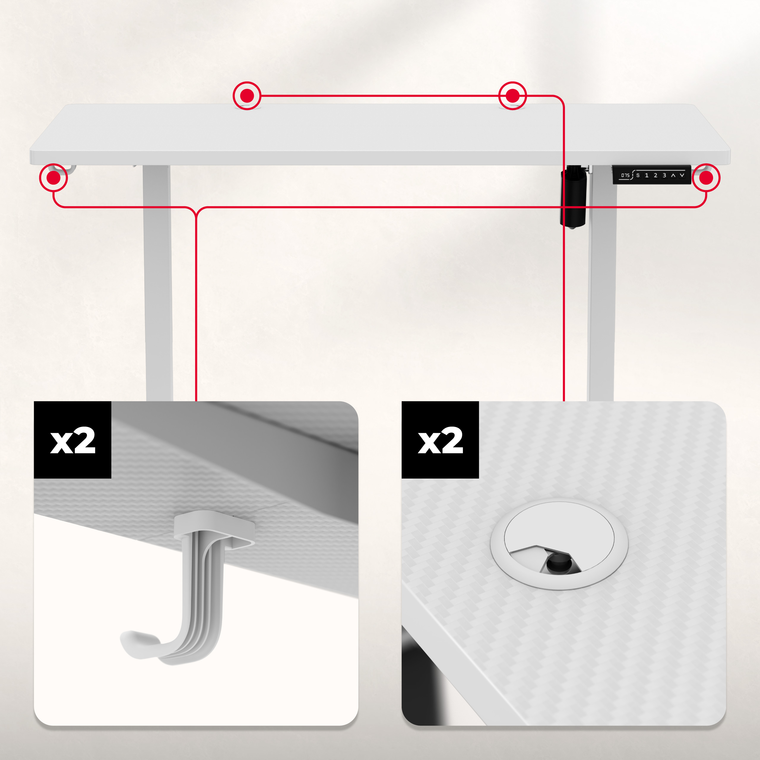 Uchwyty i otwory na przewody Hero 8.1