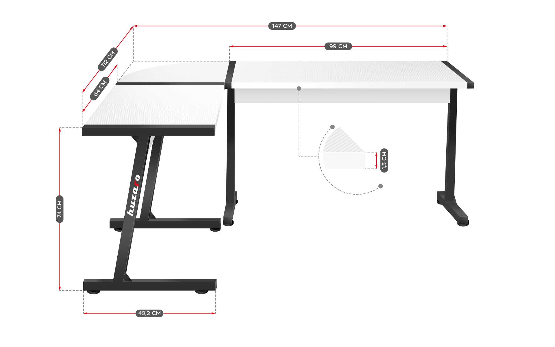 Wymiary Huzaro Hero 6.0