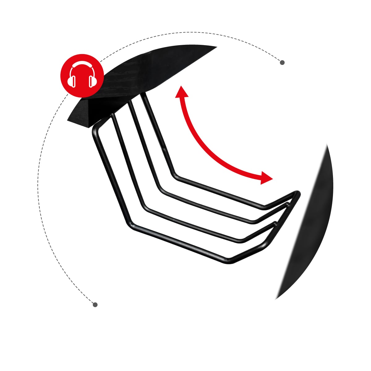 Uchwyt na słuchawki Huzaro Hero 7.0