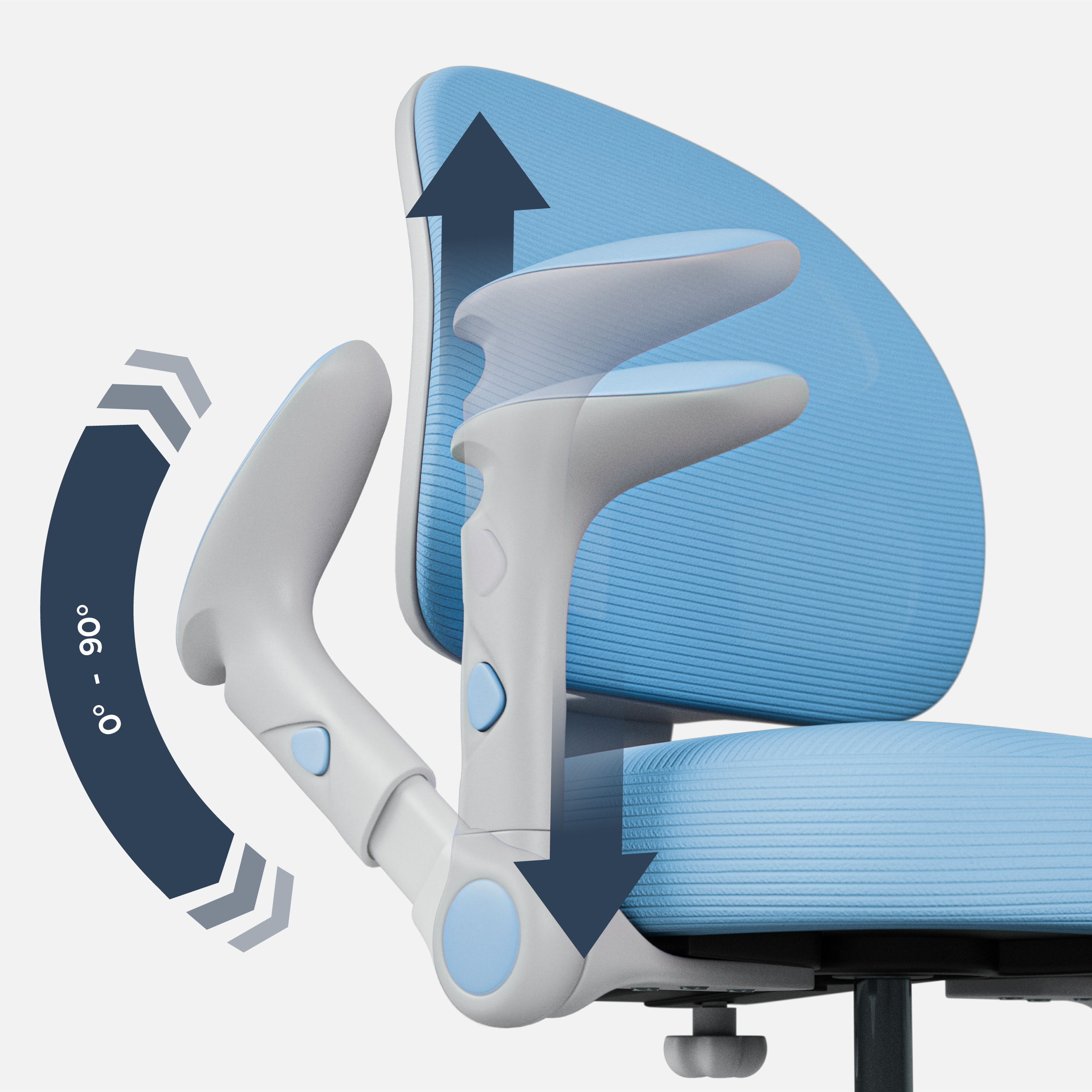 Fotel obrotowy z regulowanymi podłokietnikami Junior 5.0