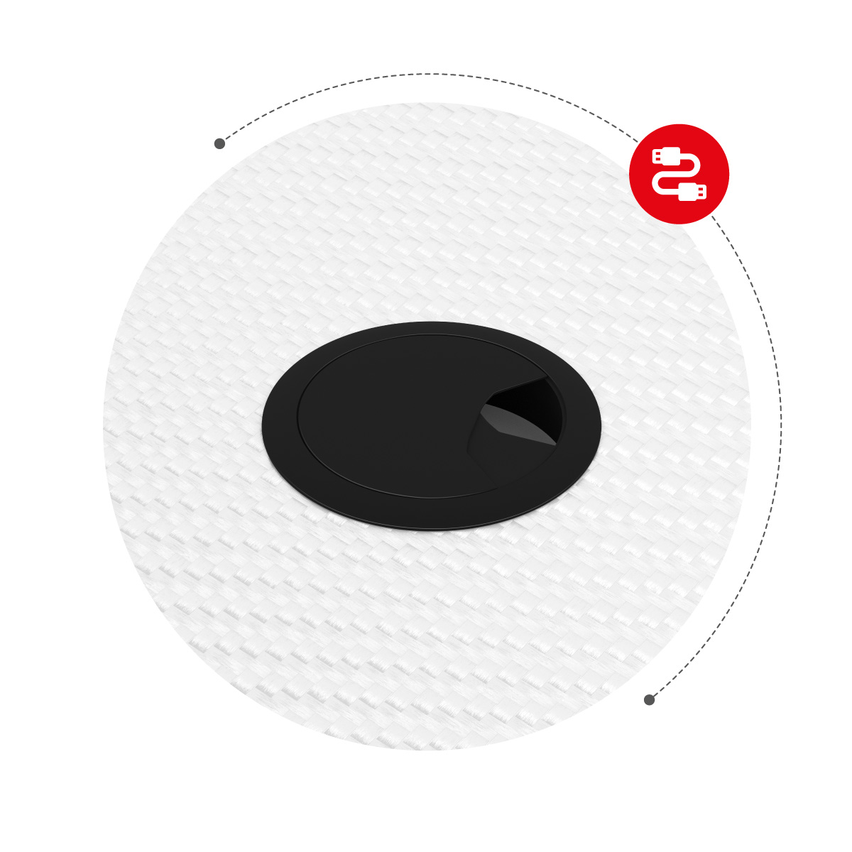 Organizer przewodów w biurku