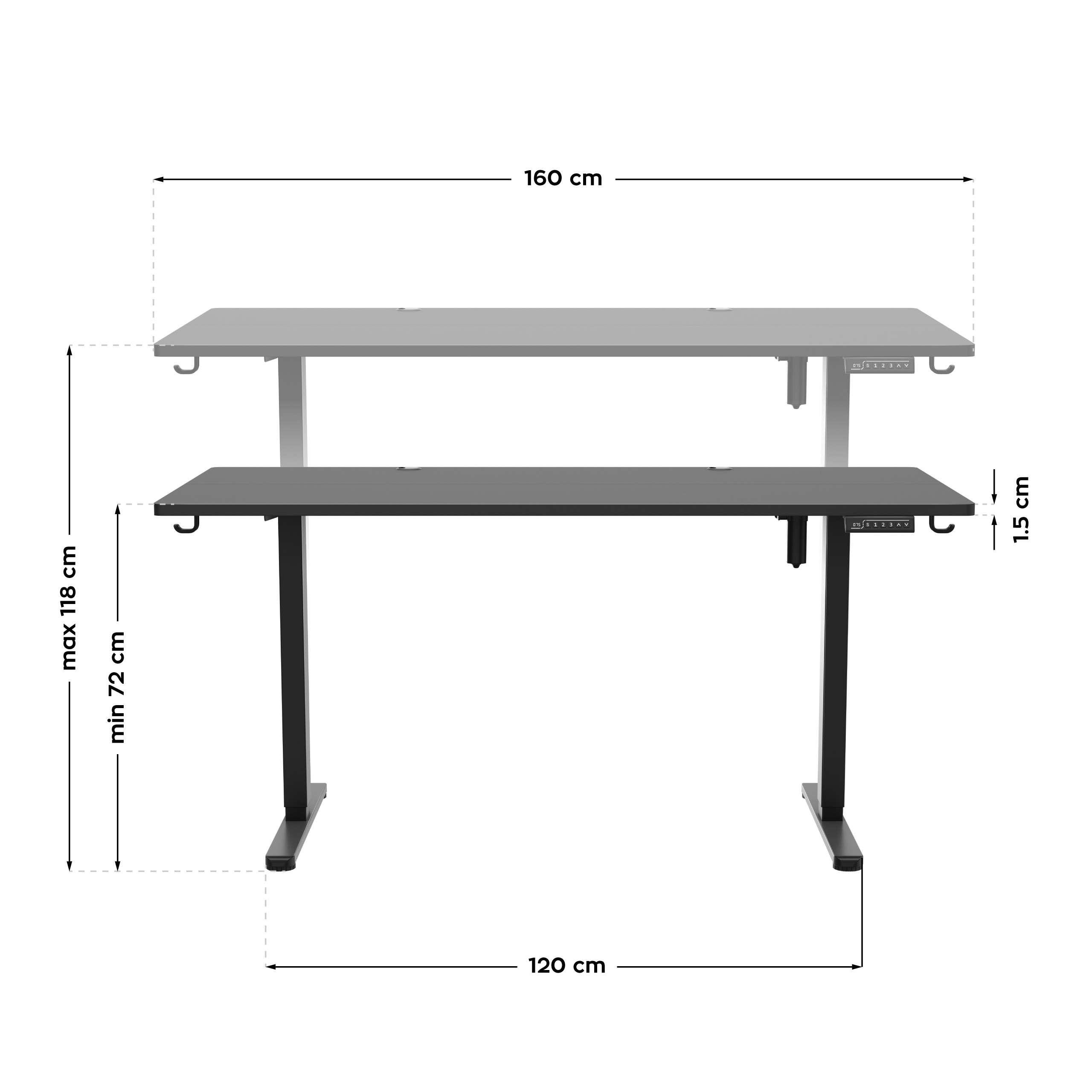 Wymiary Leader 7.6 - przód