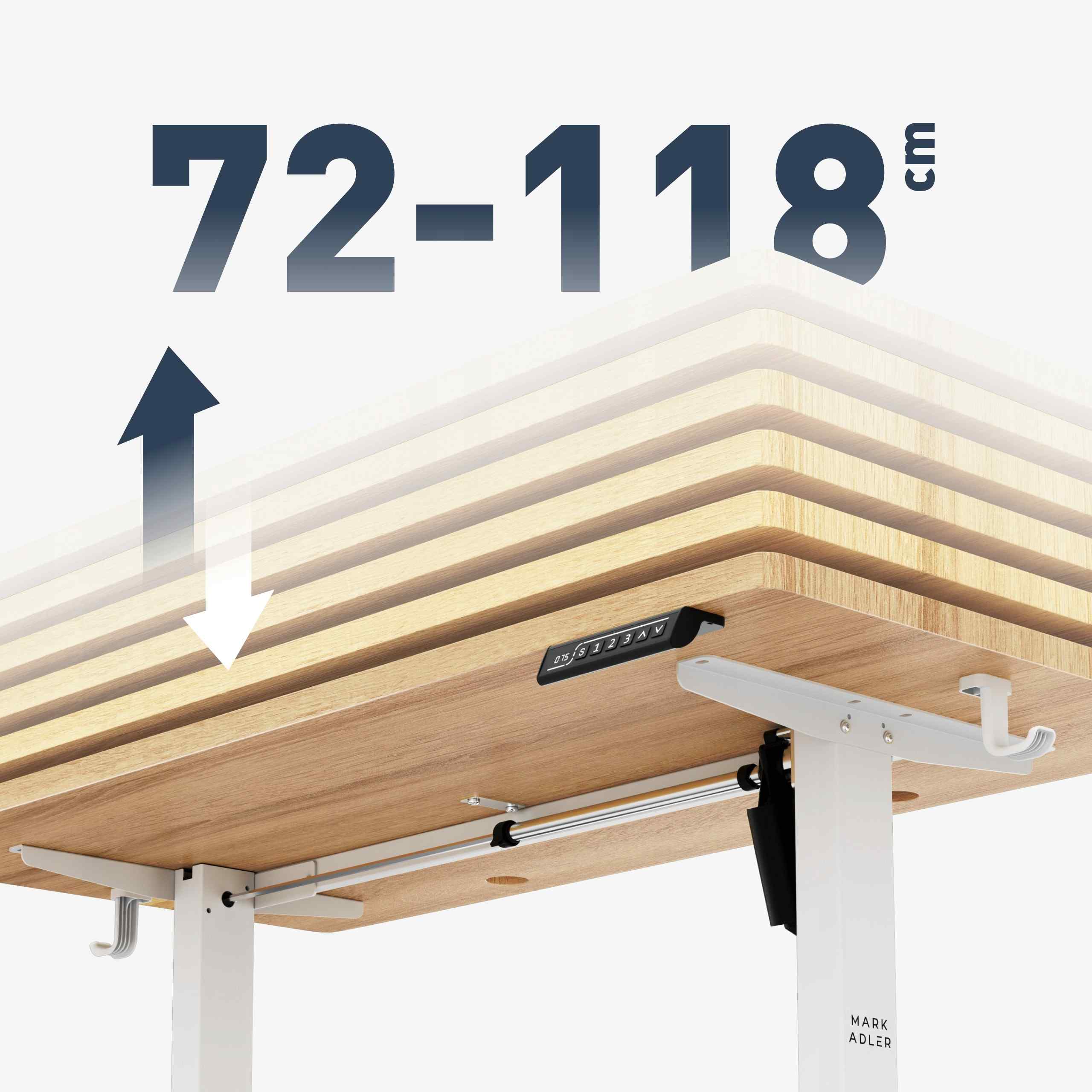 ✅Platus aukščio reguliavimo diapazonas: 72-118 cm