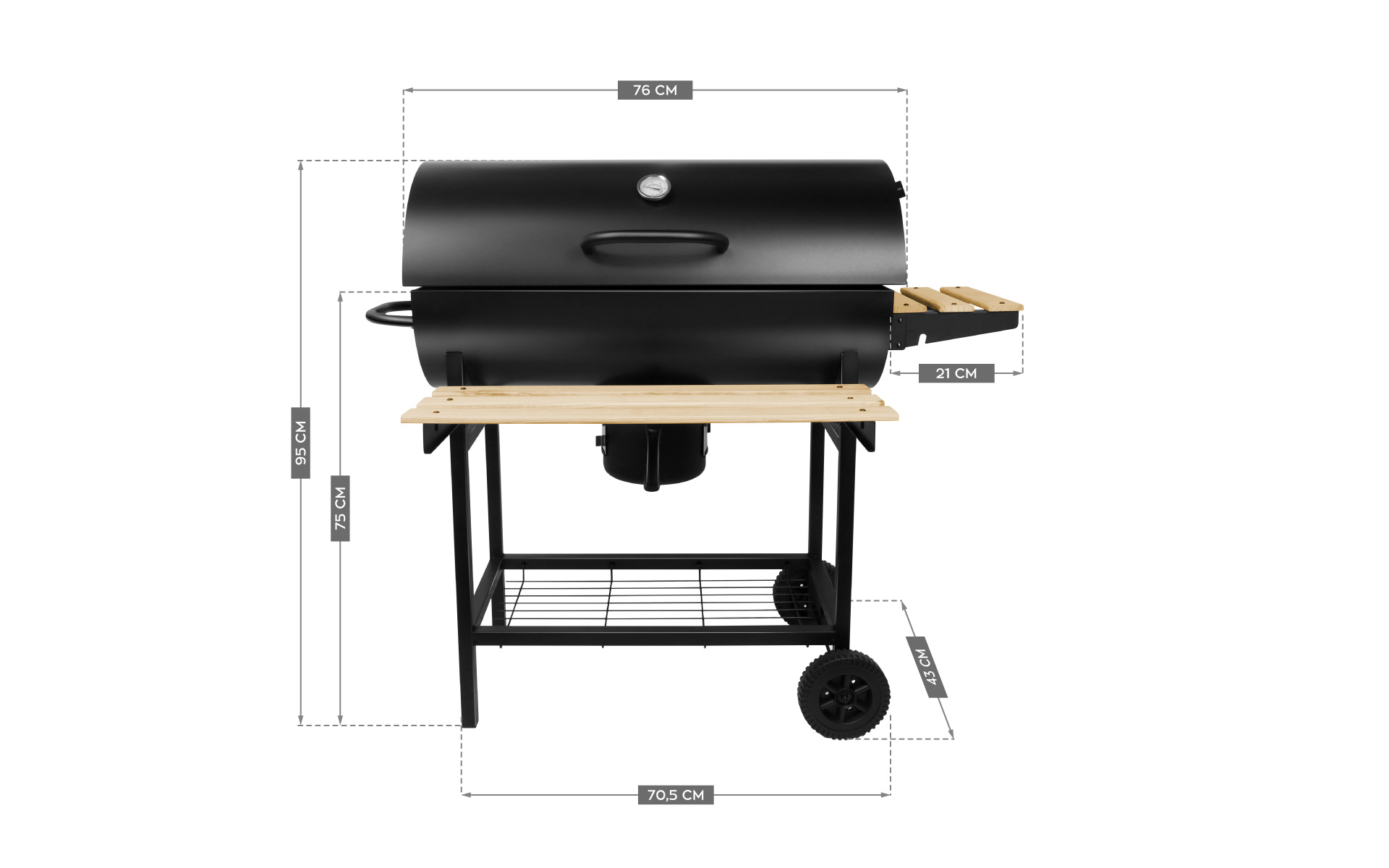 Grillo-wędzarnia wymiary Roast 80