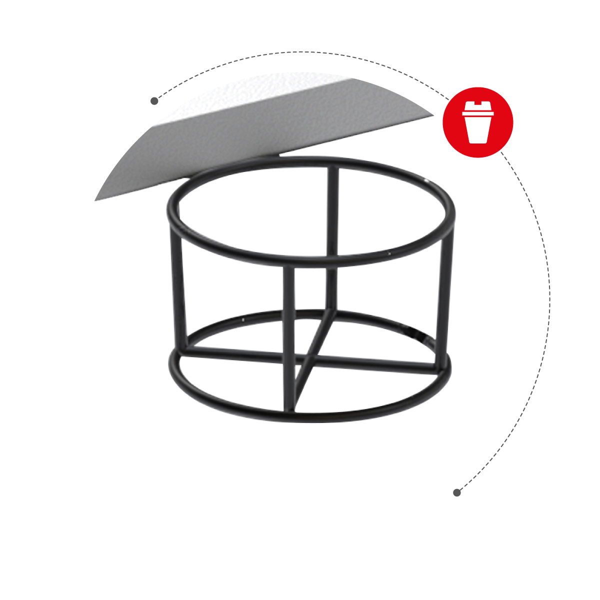 Składany cup holder