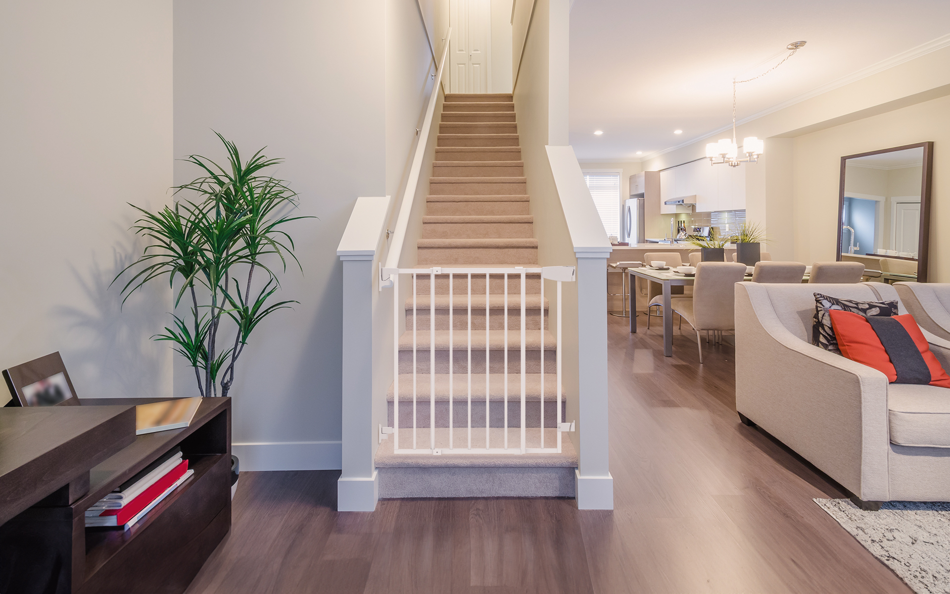 Aranżacja bramki na schodach