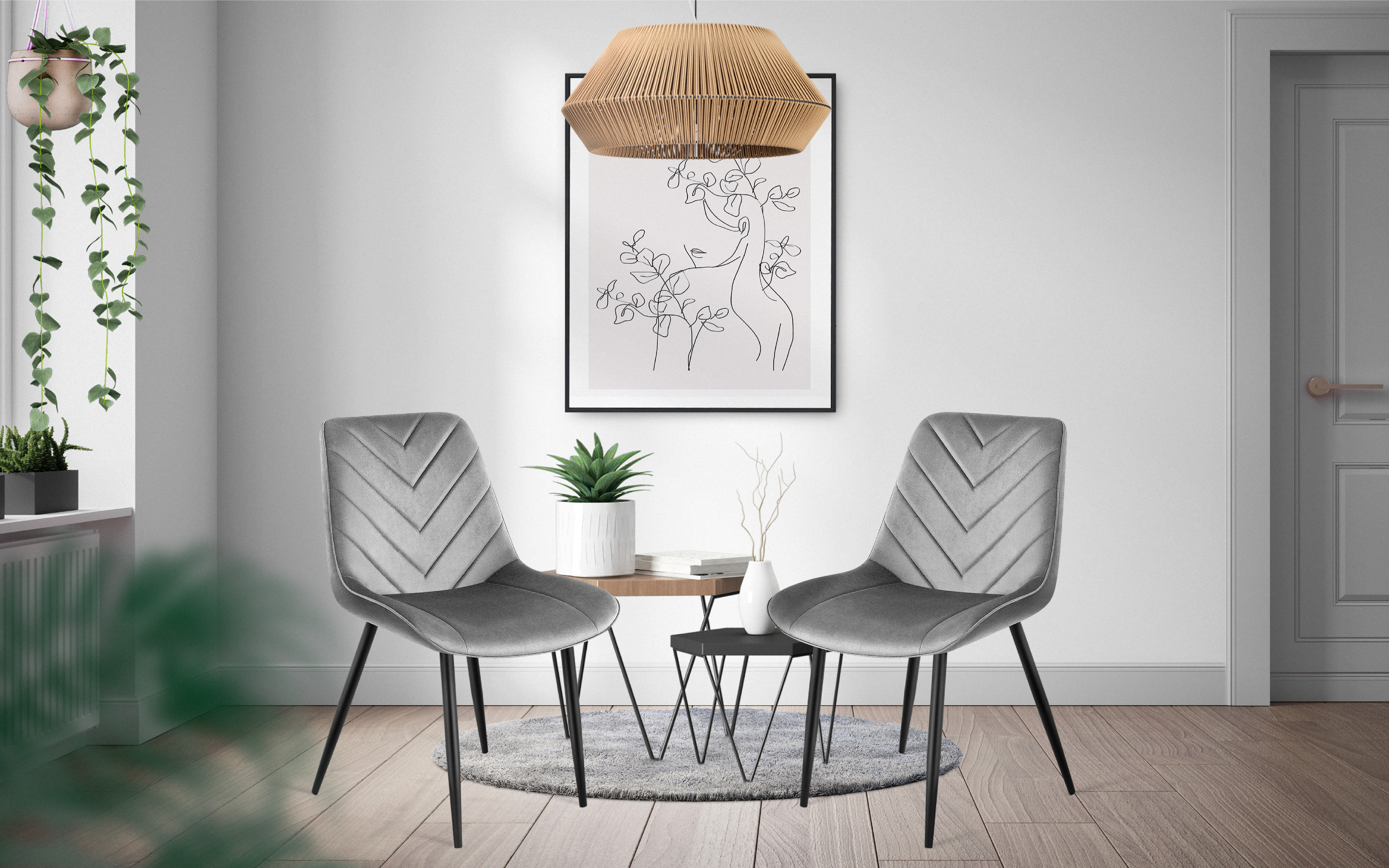 Prince 3.0 grey w eleganckiej jadalni