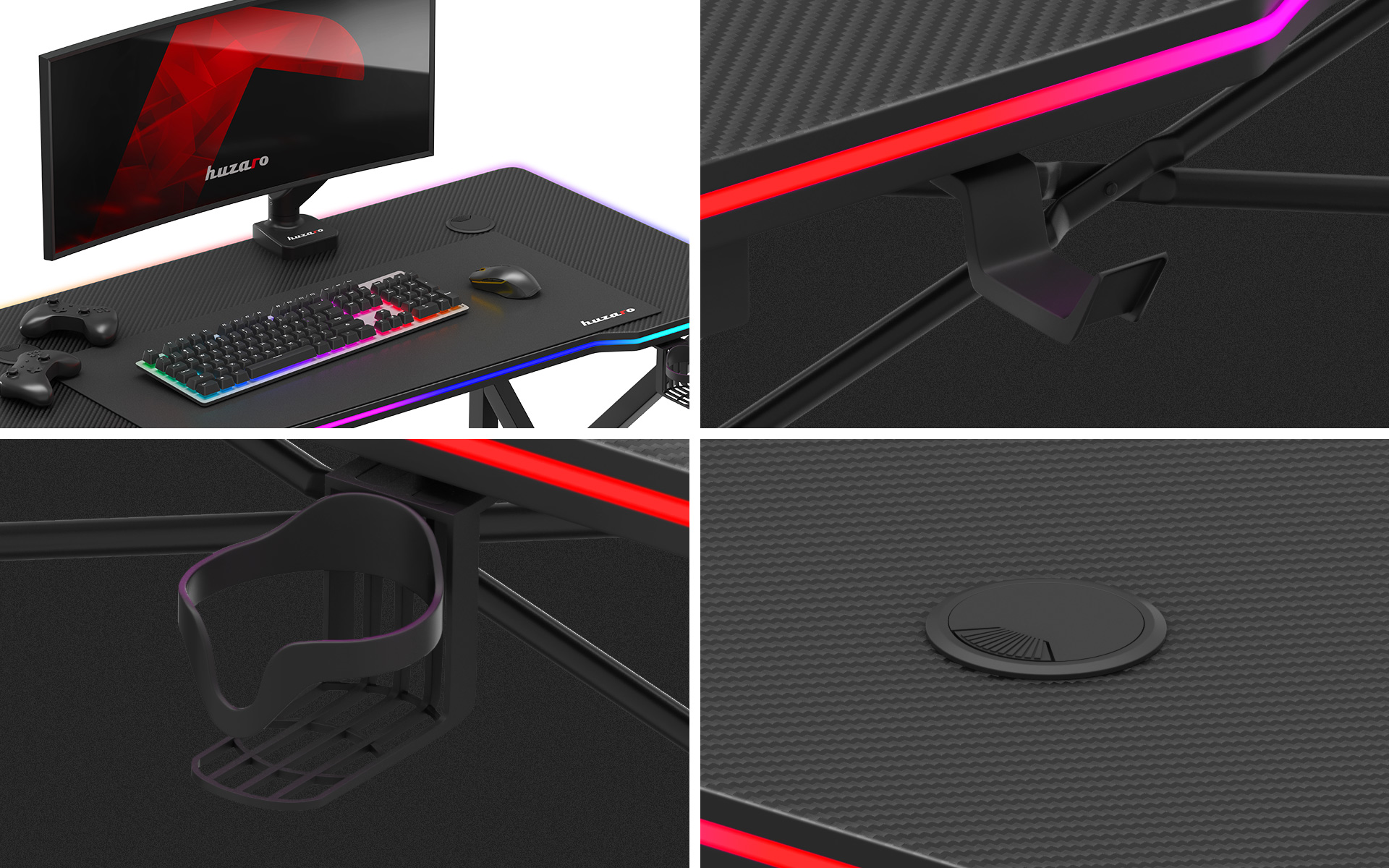 Zbliżenia biurka Huzaro Hero 1.7