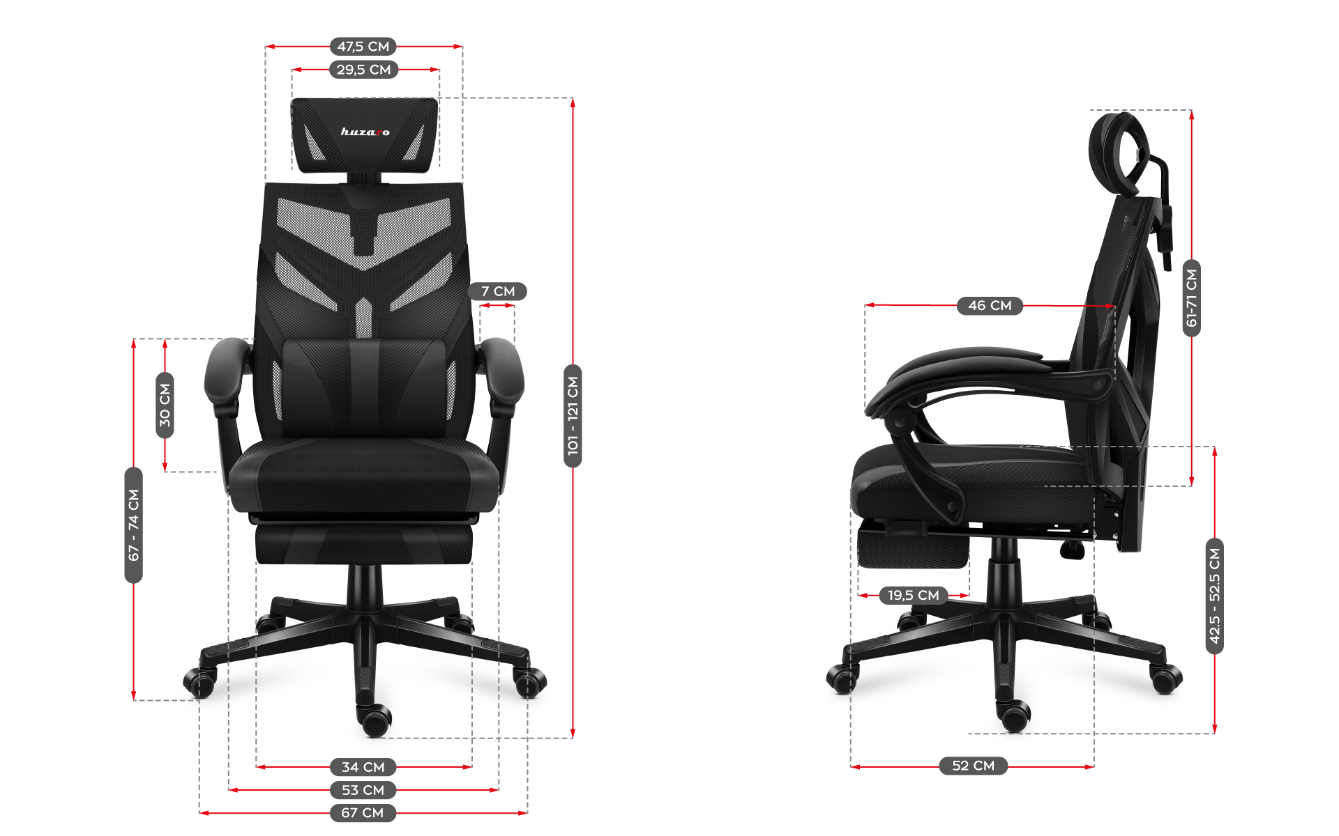 Wymiary Huzaro Combat 5.0 Black