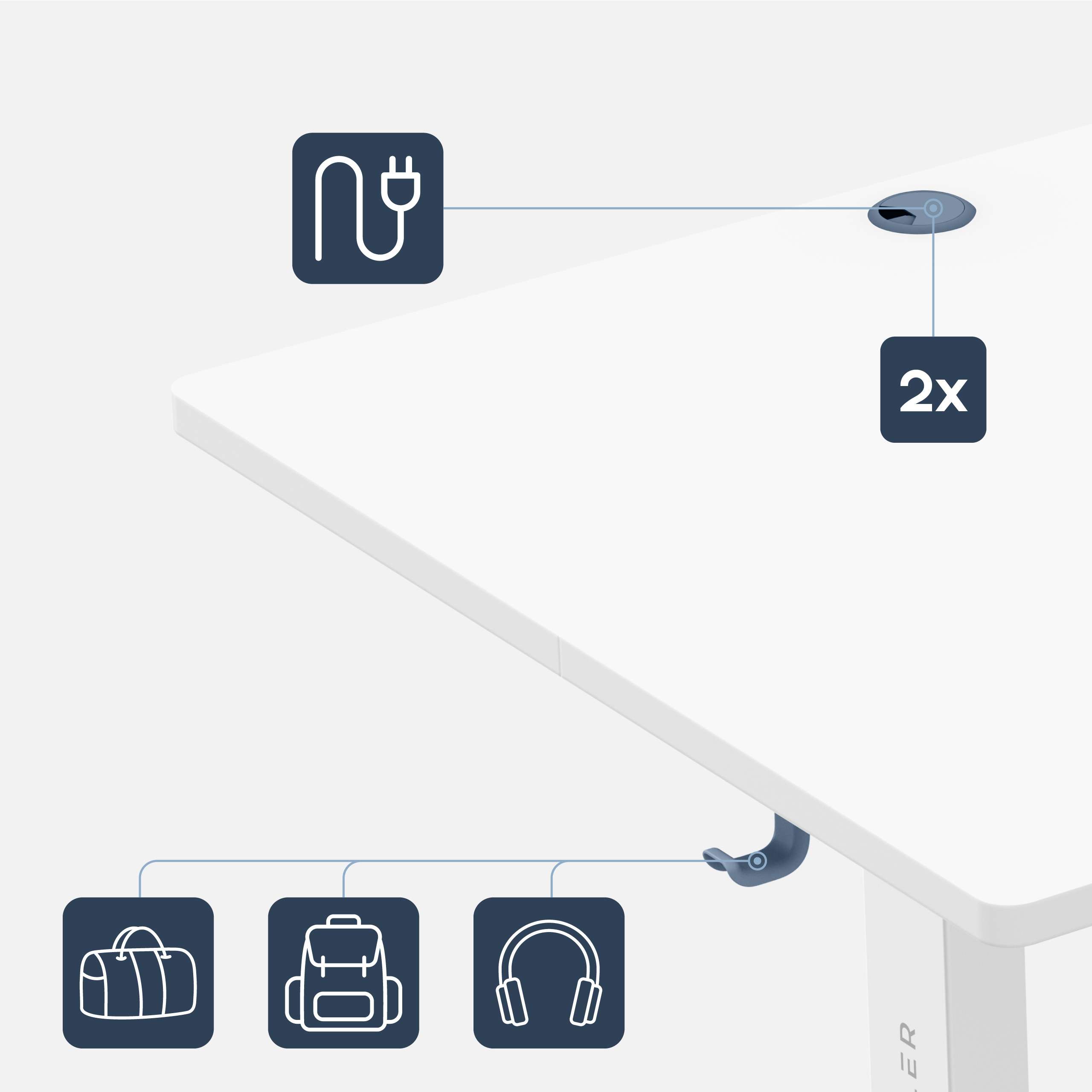 Wloty na przewody i uchwyty &ndash; Leader 7.6