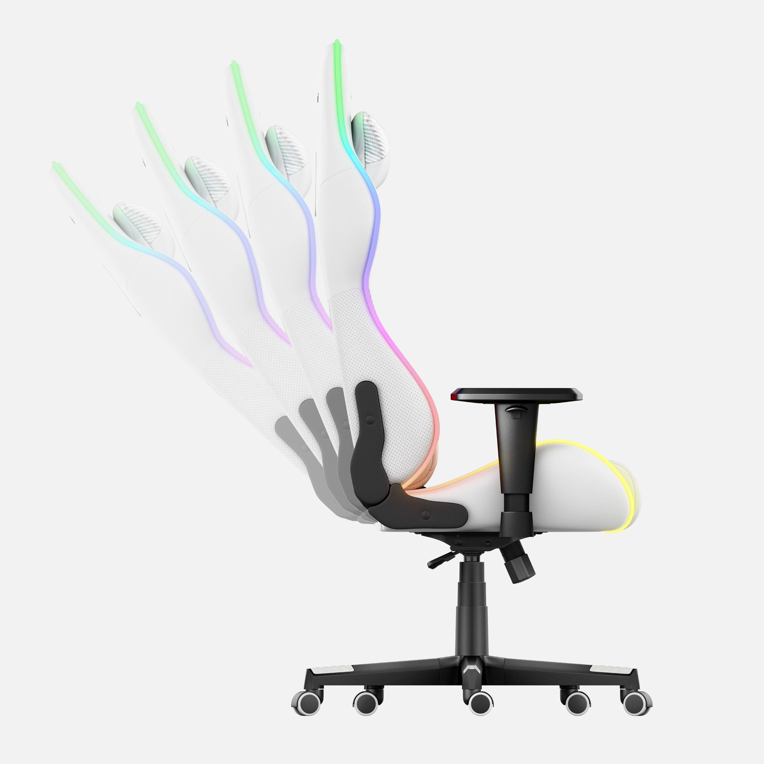 Mechanizm i funkcja SoftFlex fotela Huzaro Force 6.2 White RGB