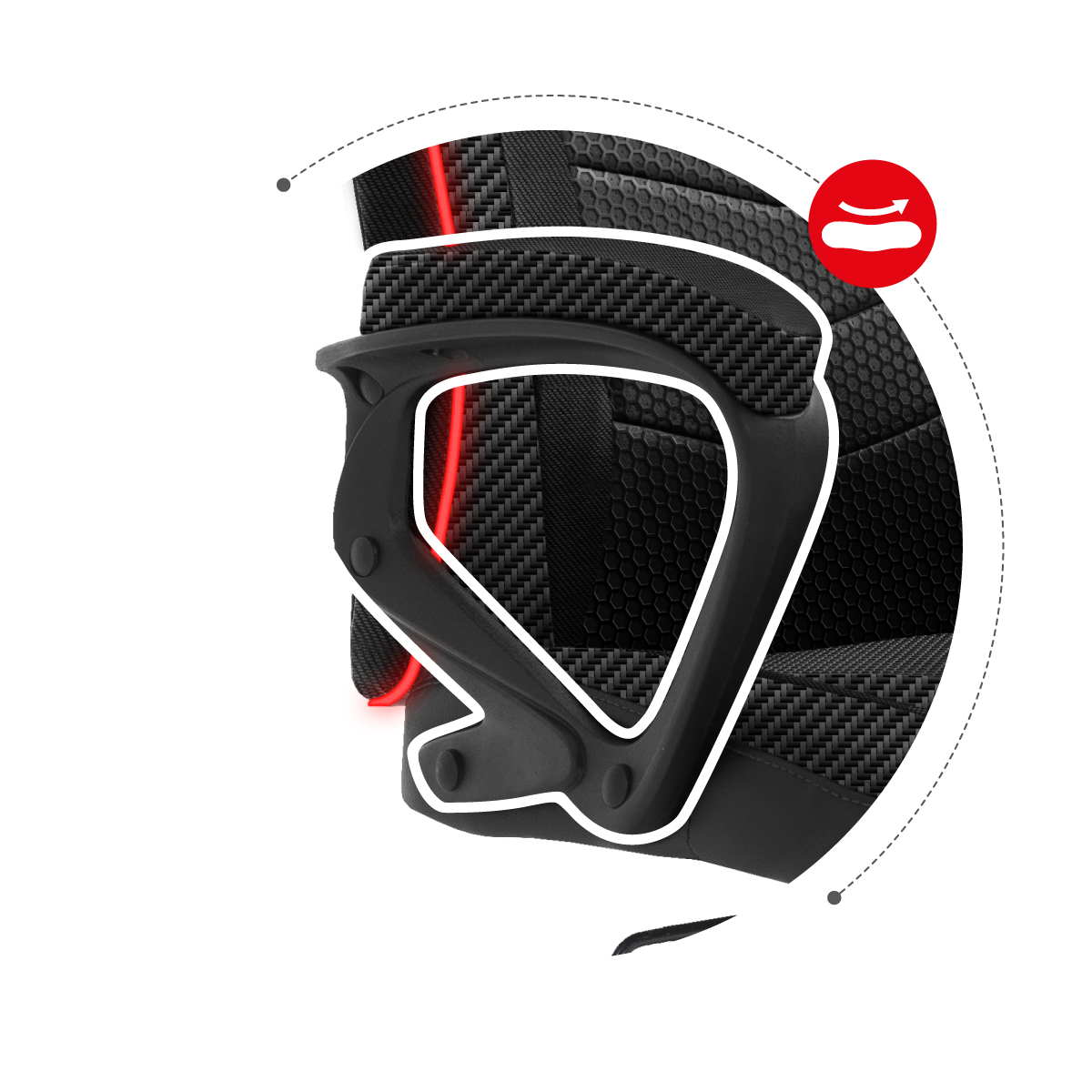 Podłokietniki fotela Huzaro Force 2.5 Carbon RGB