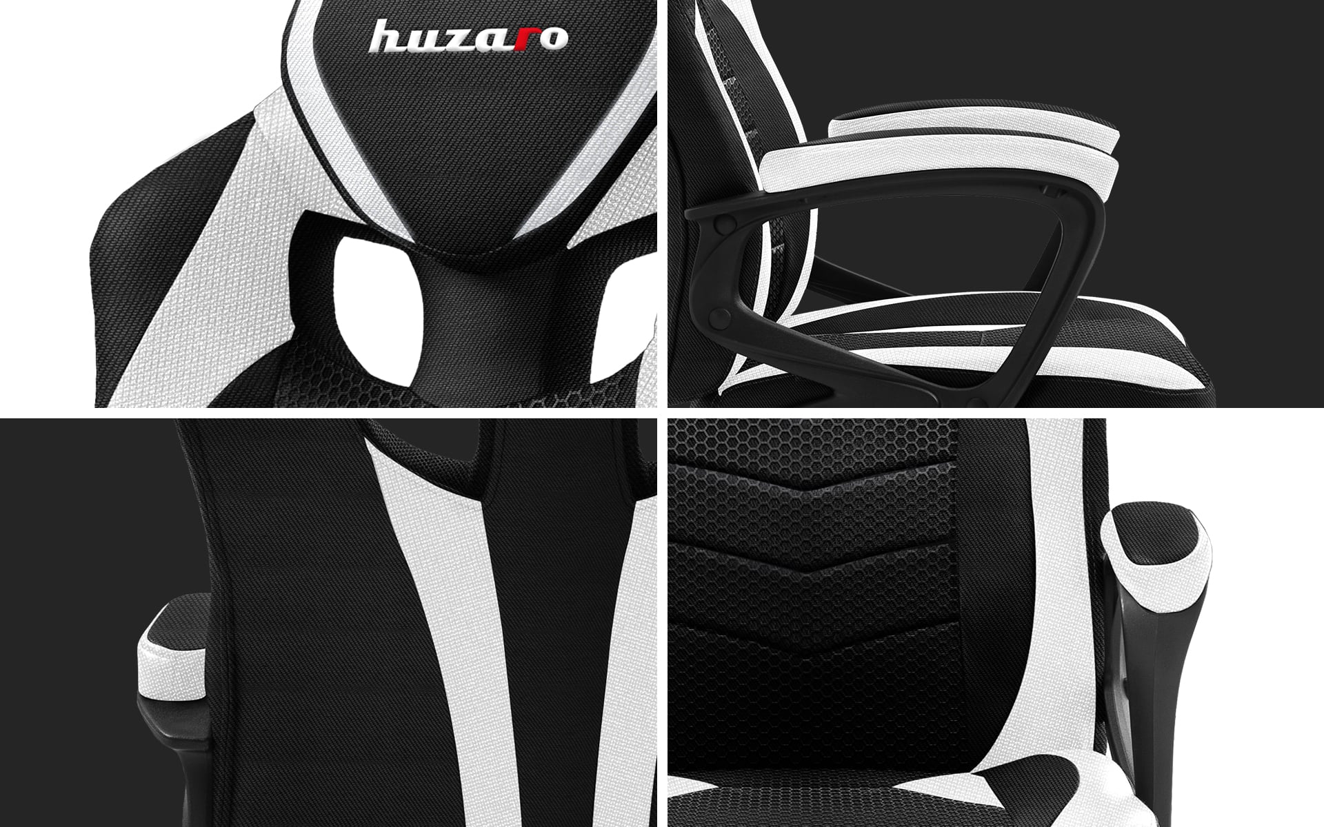 Zbliżenia fotela Huzaro Force 2.5 White Mesh