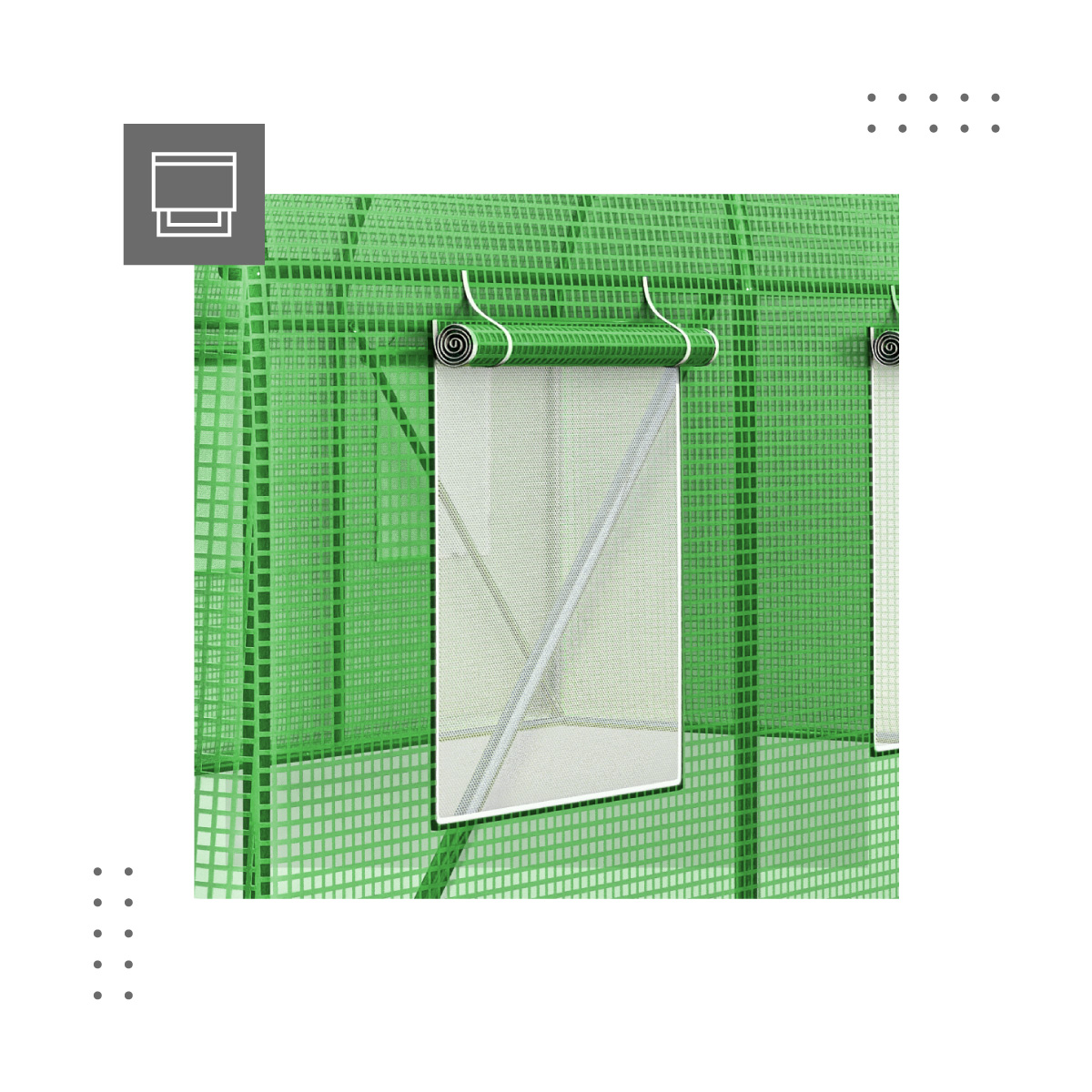 Okna z mocowaniem tunel ogrodowy Farmer