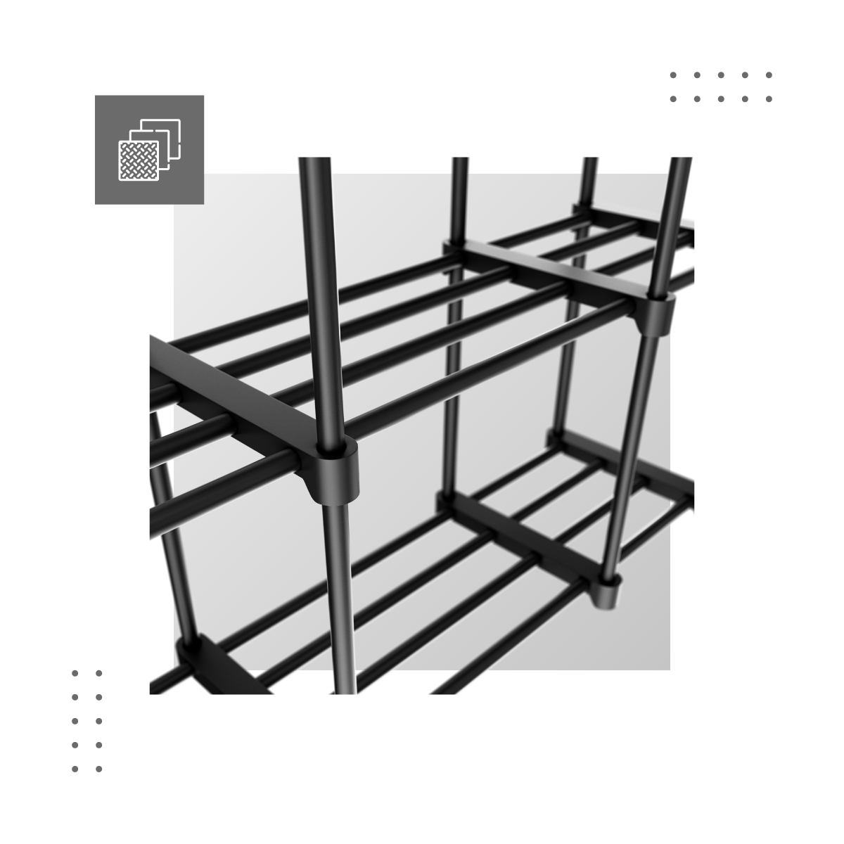 Wieszak na ubrania z trwałego metalu Keeper 6.0