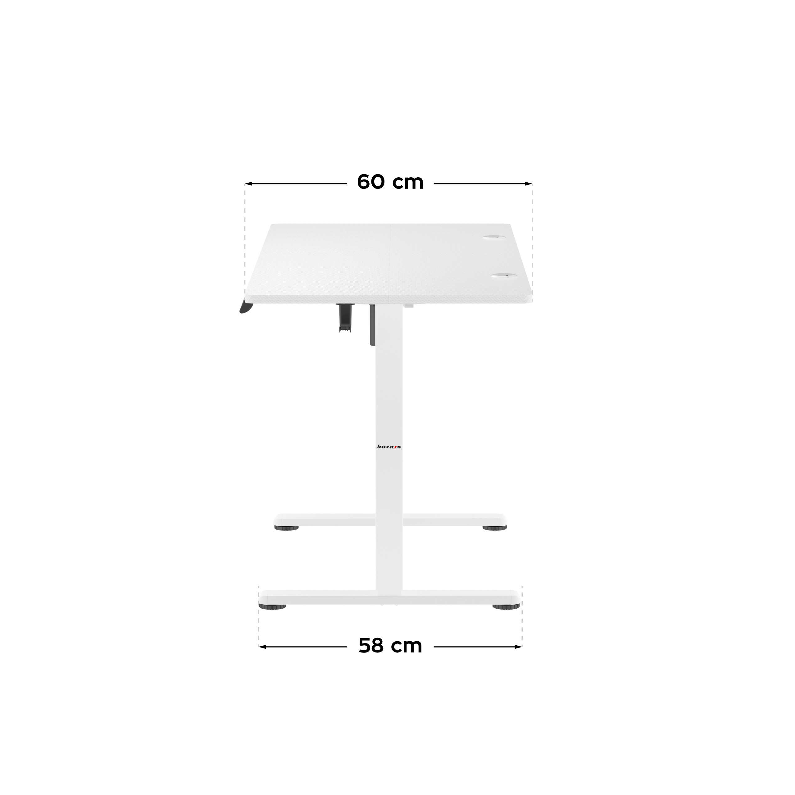 Wymiary biurka Hero 7.9 - side