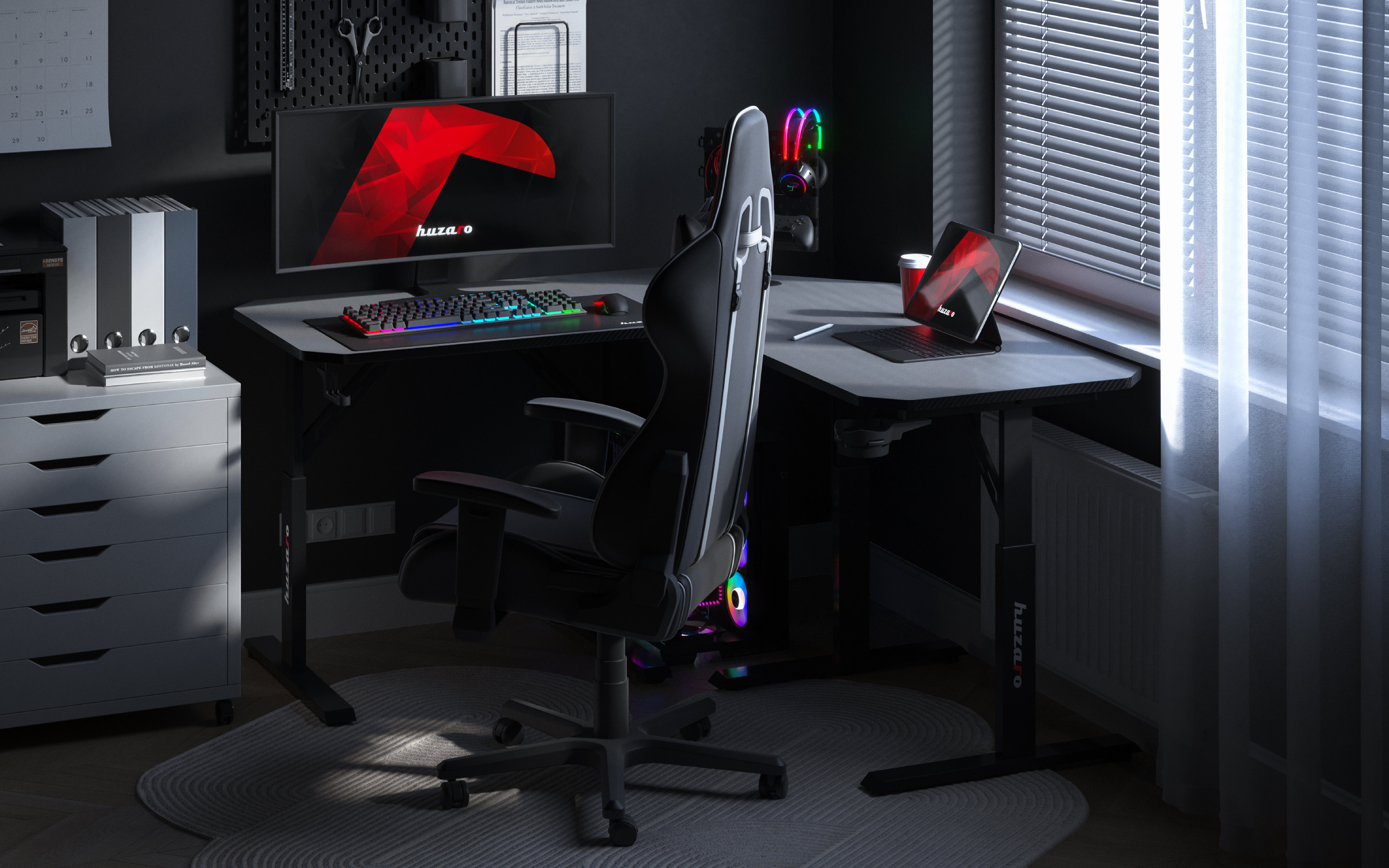 Zbliżenie na detale biurka Hero 7.3