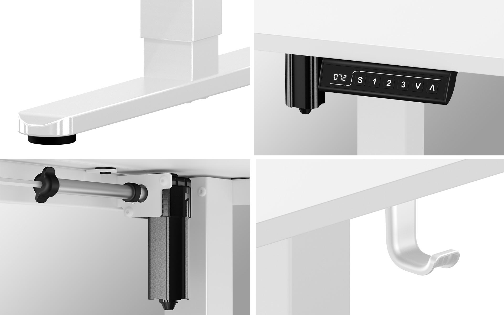 Detale biurka Mark Adler Leader 7.0 White