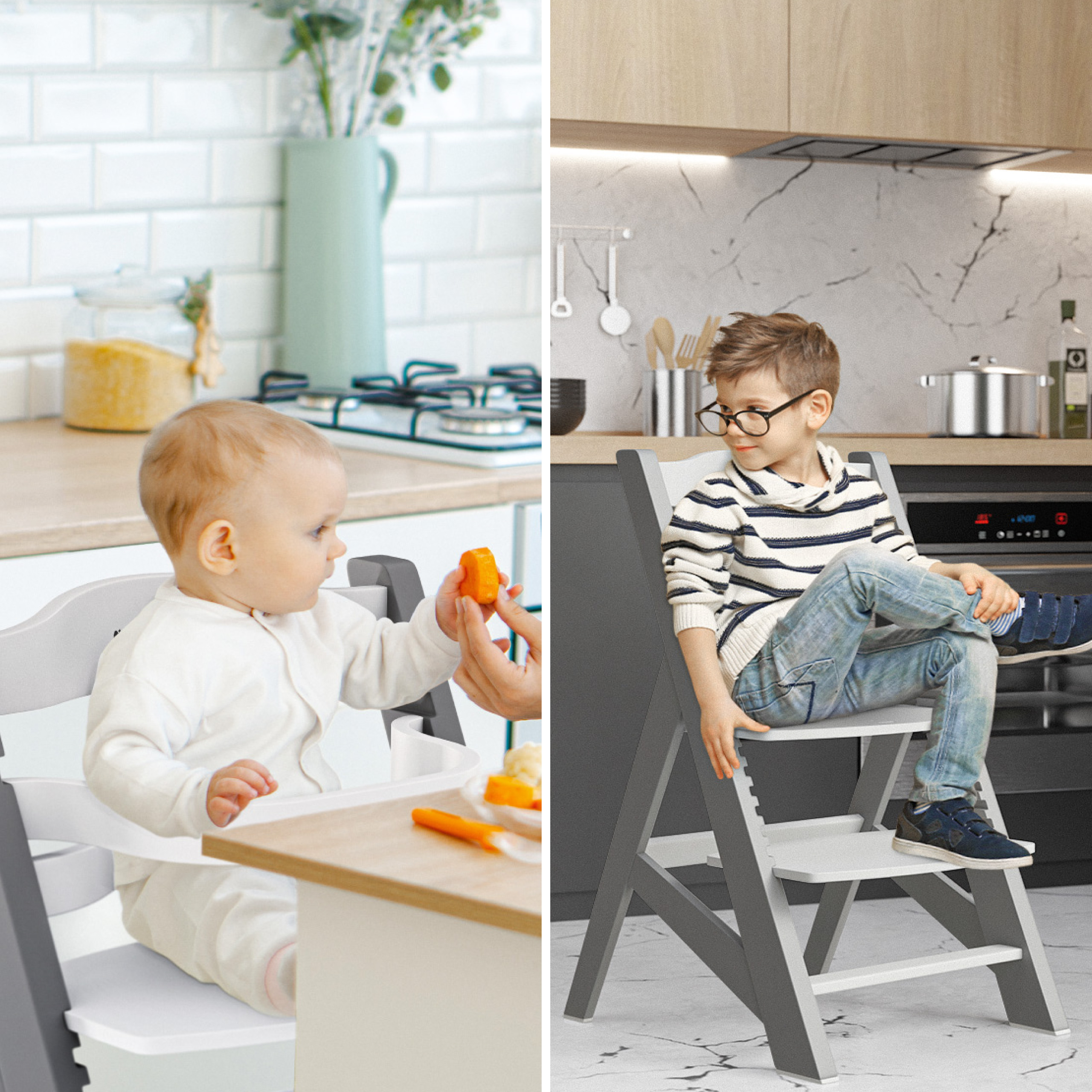 Tulano krzesełko do karmienia i krzesło dla dziecka