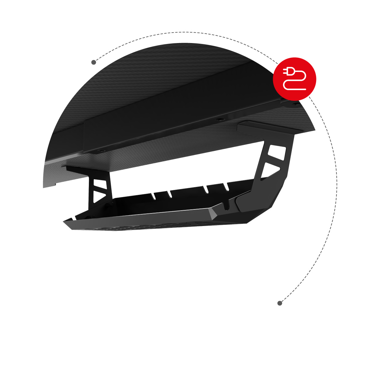 Organizer na kable pod blatem