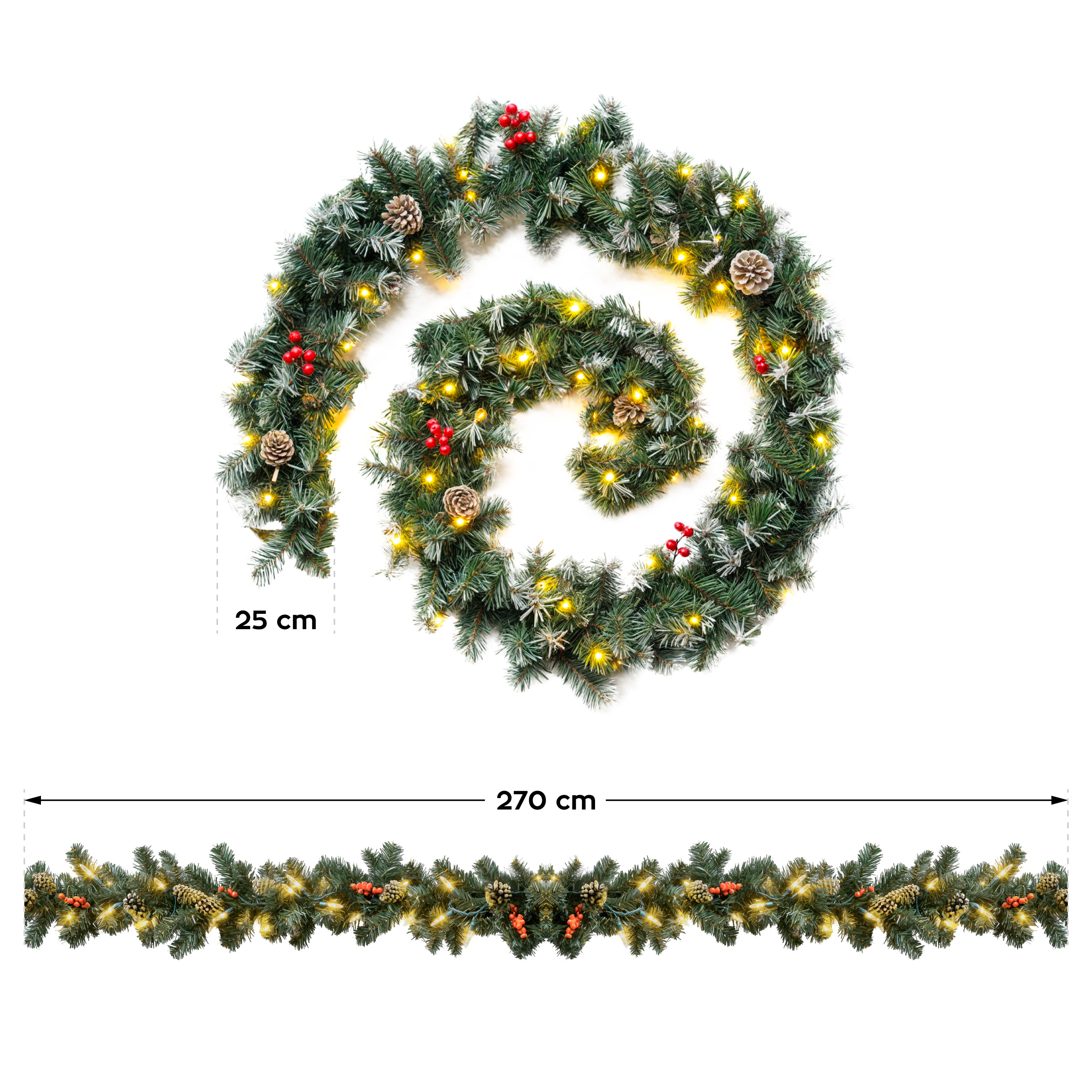 Girlanda Xmas 20 wymiary