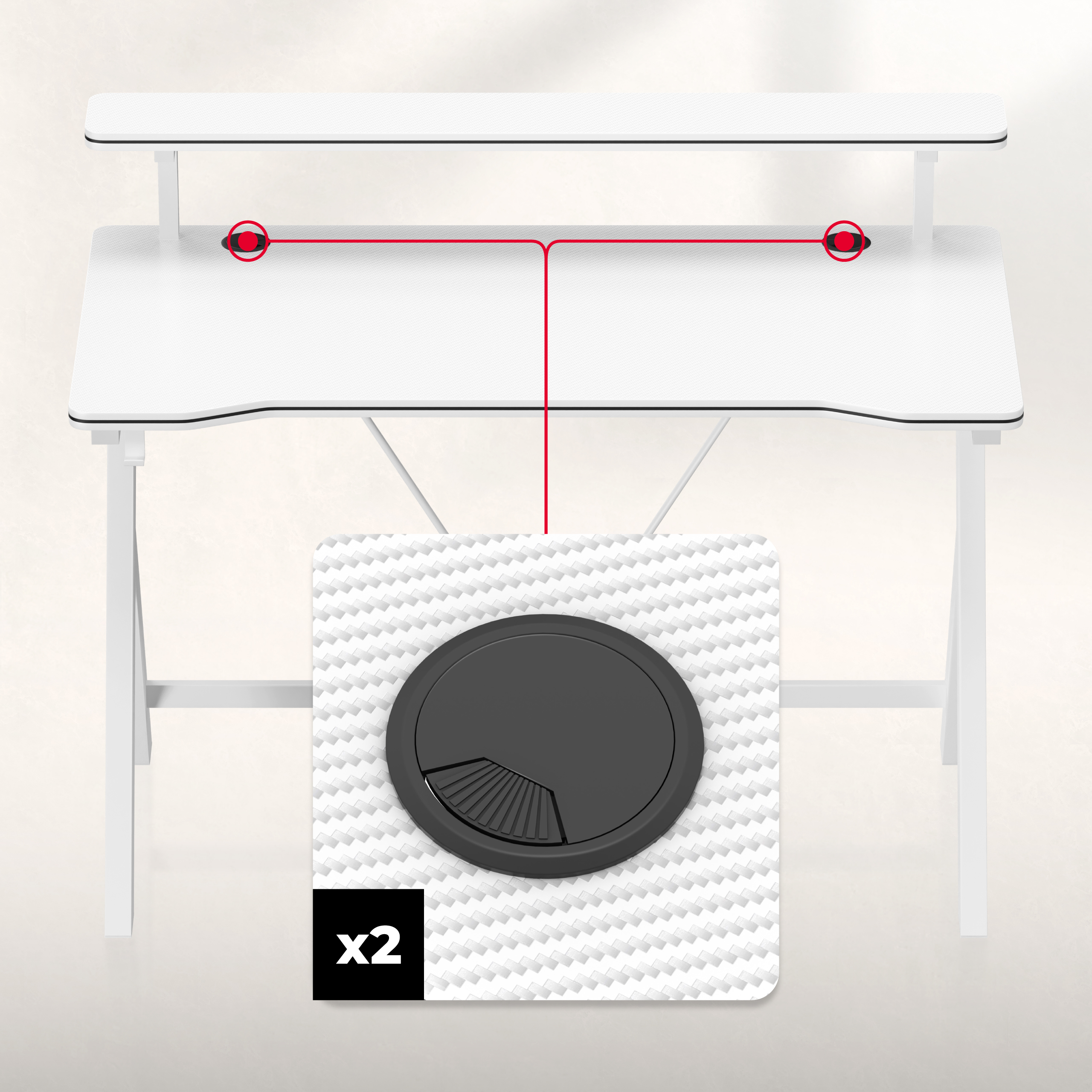 Otwory na kable Hero 1.9