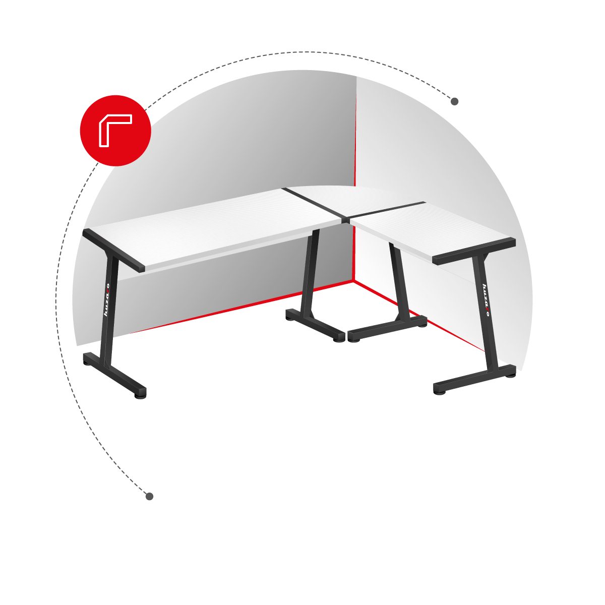 Hero 6.0 biurko narożnikowe