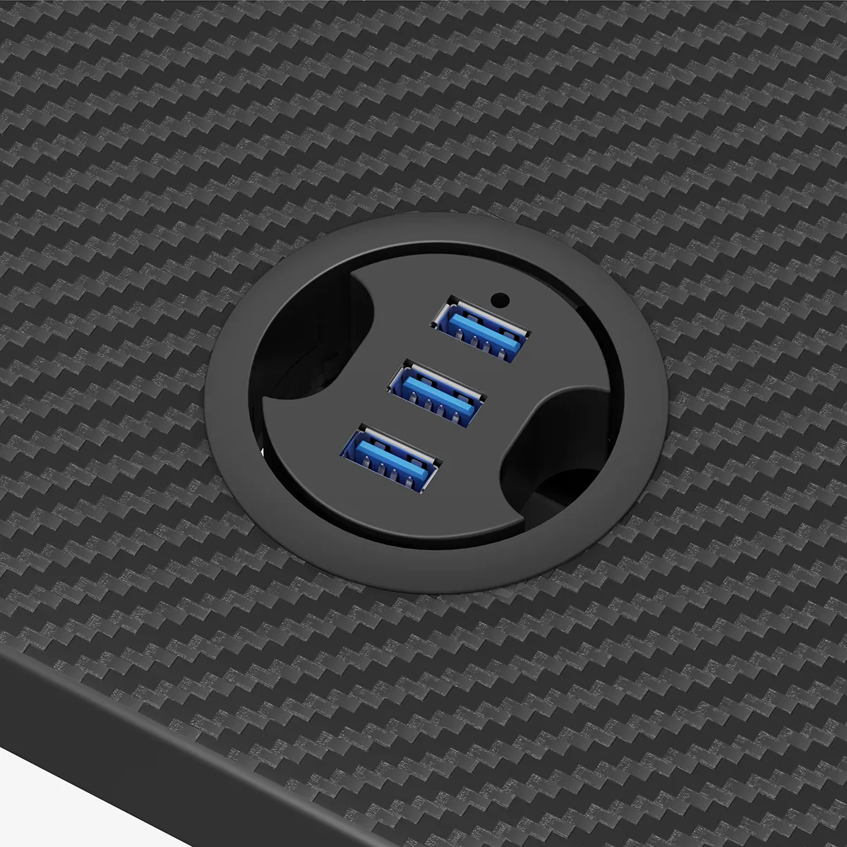 Hub USB ukryty we wlocie przewodów