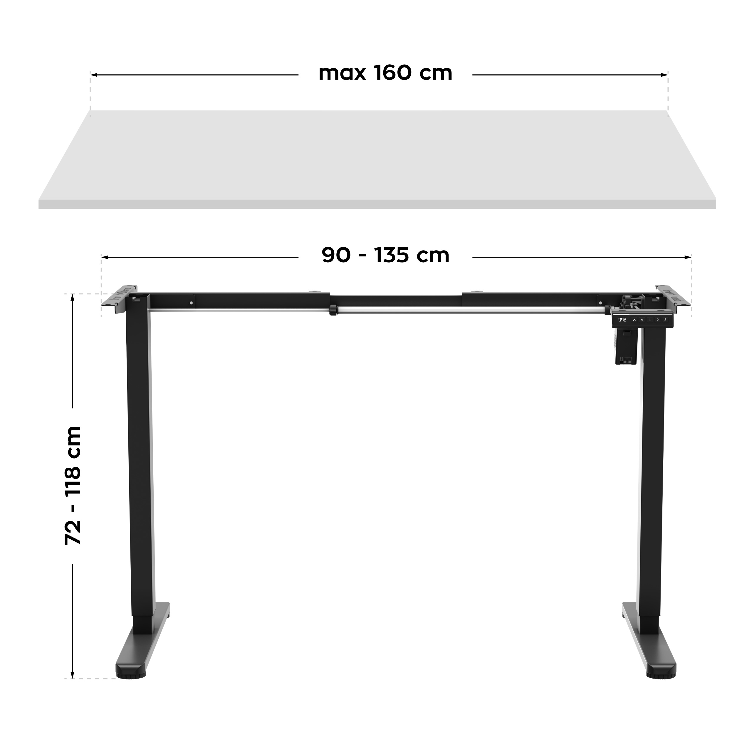 Stelaż Xeno 2.1 wymiary 1