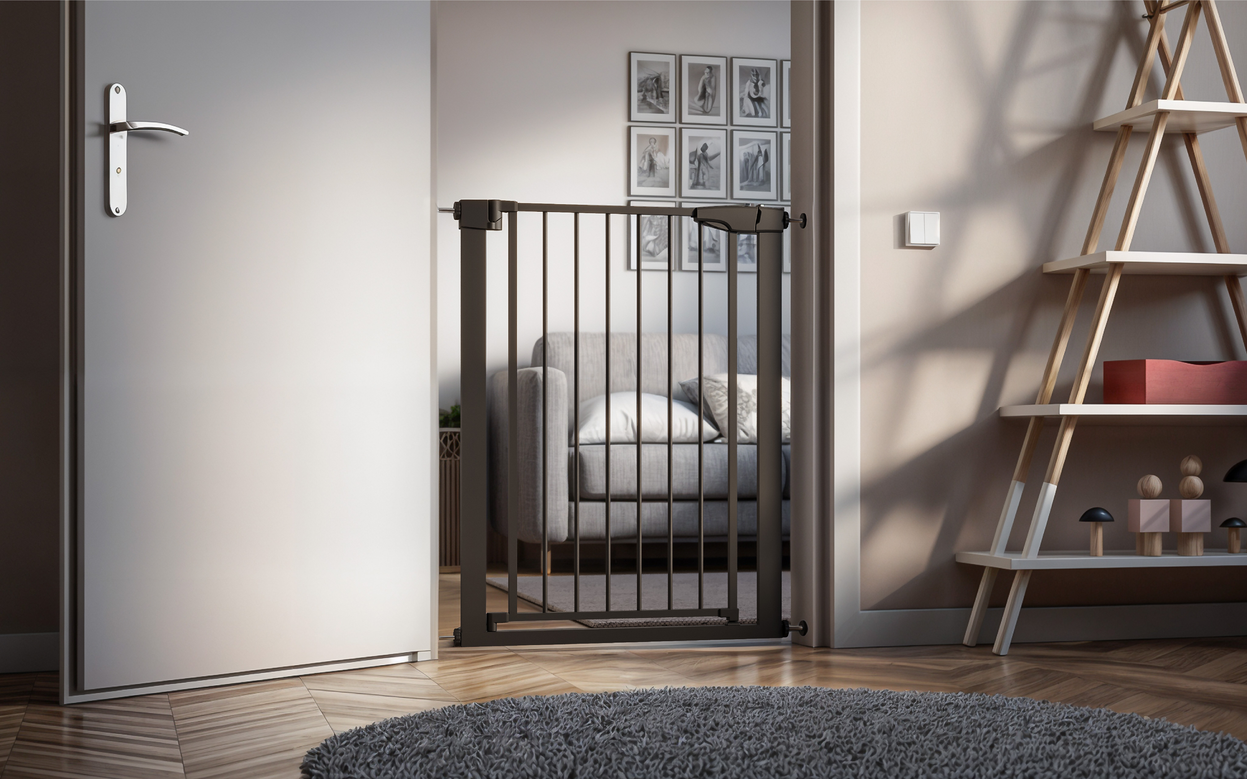 Bramka Guardian zamontowana w przejściu między pokojami