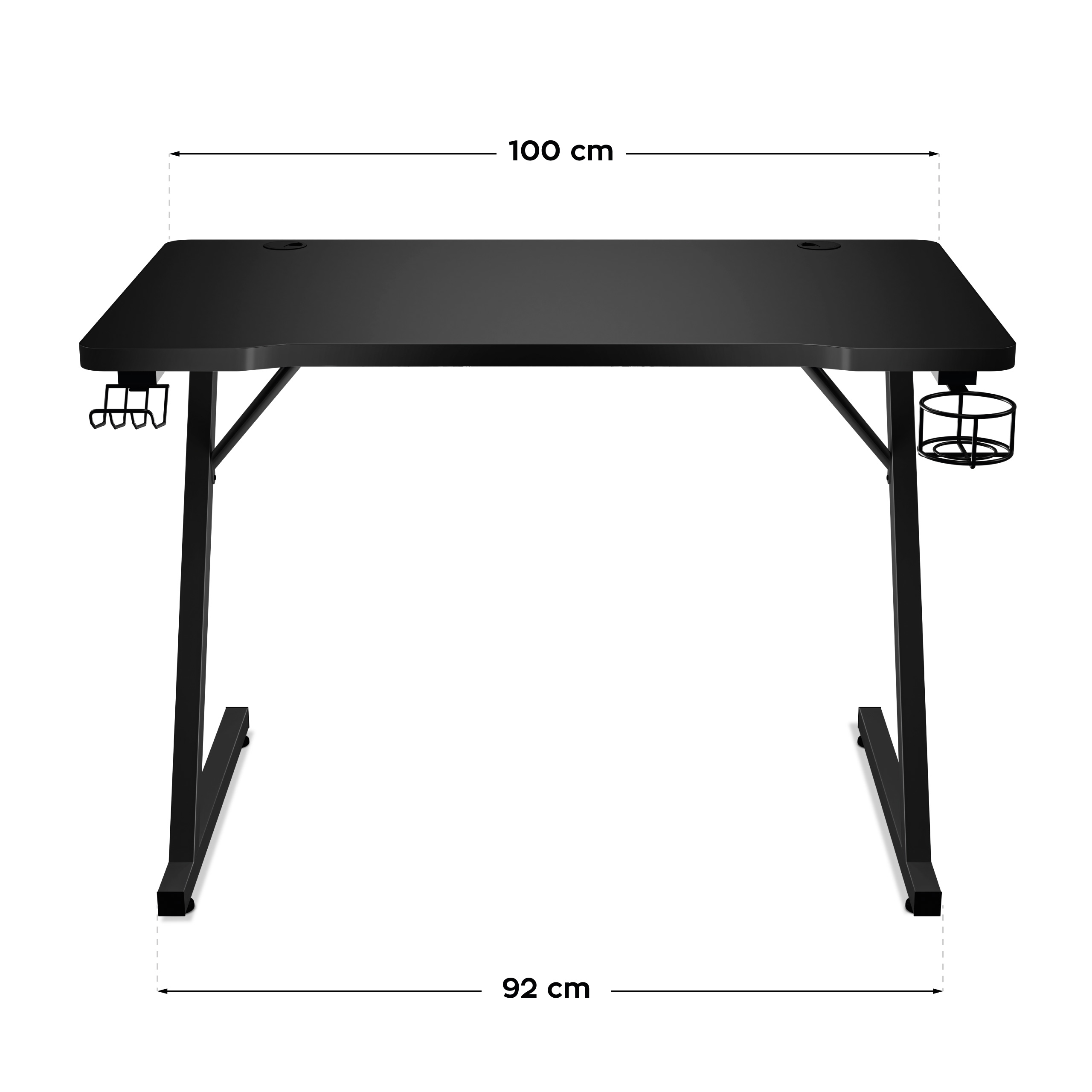 Wymiary biurka Huzaro Hero 1.8 Black