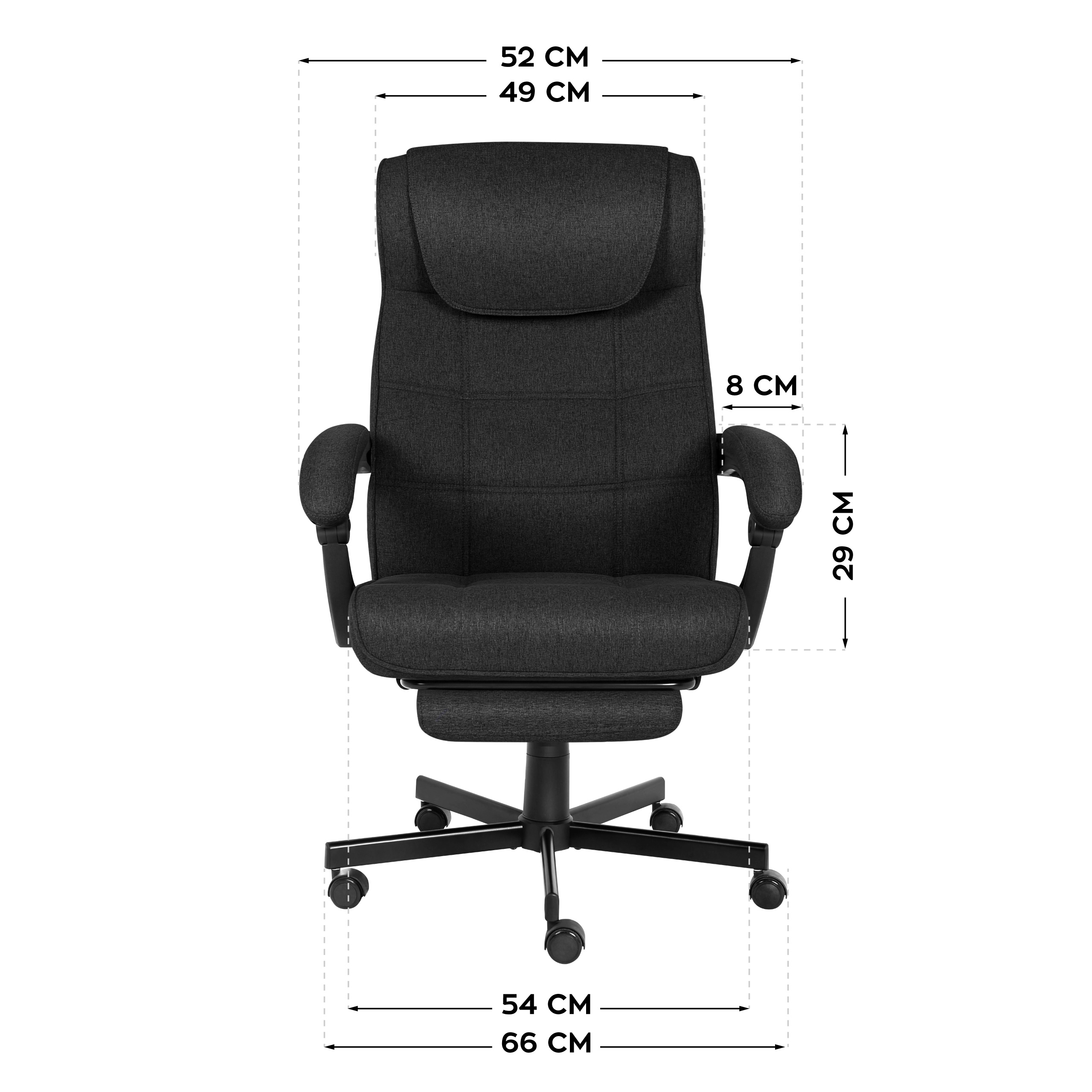 Wymiary fotela Boss 5.3 - 2