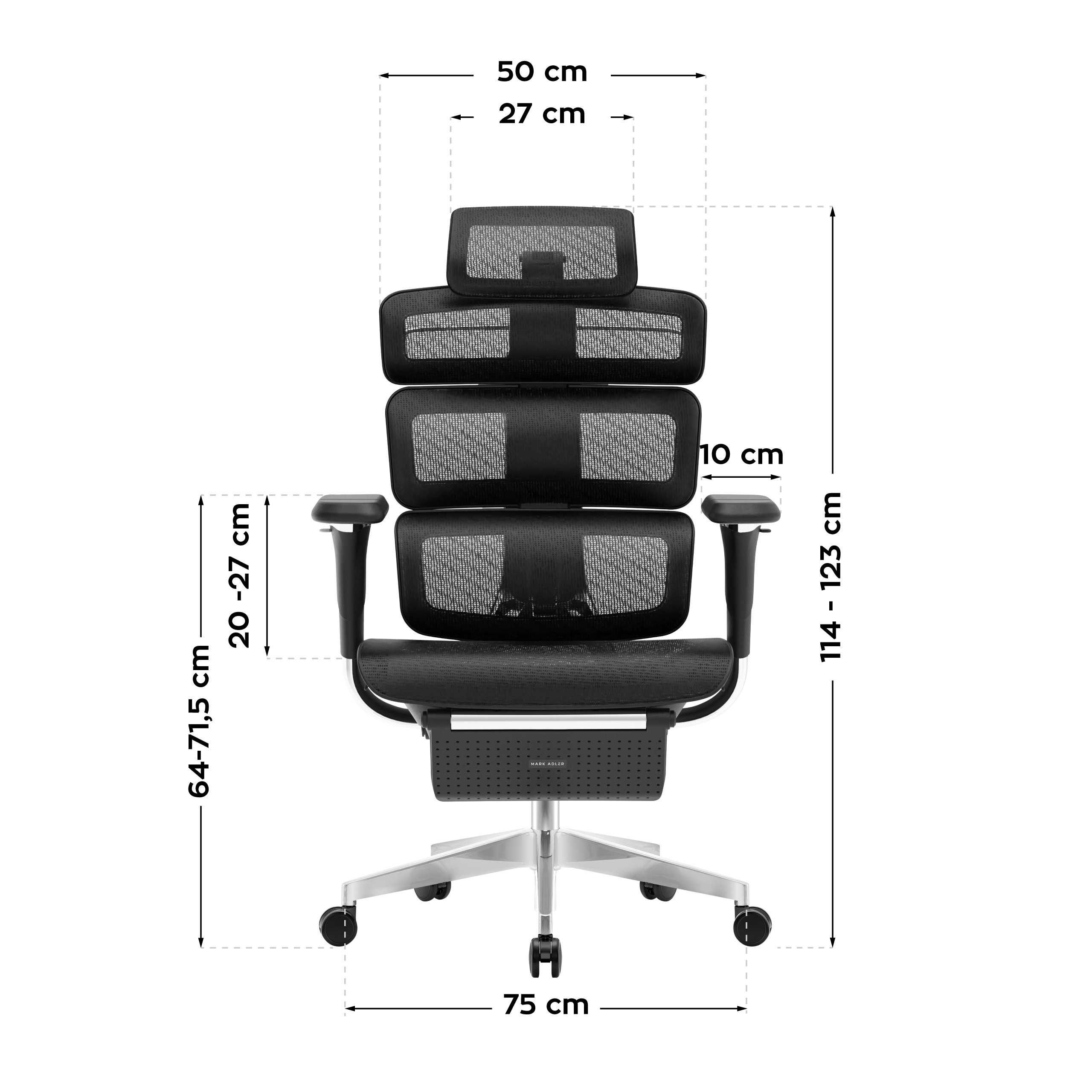 Wymiary fotela Expert 9.8 - rysunek 1