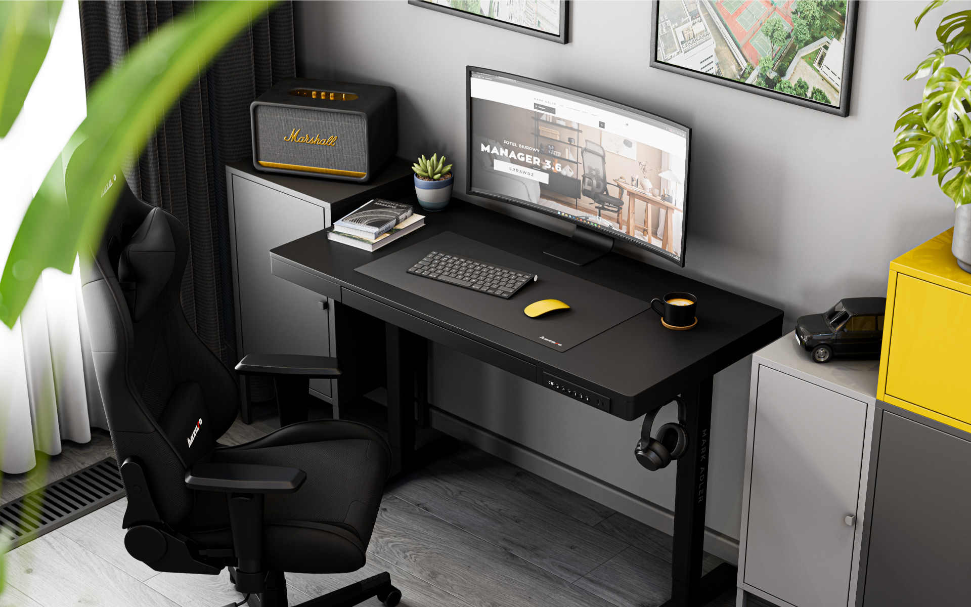 Biurko i fotel w aranżacji