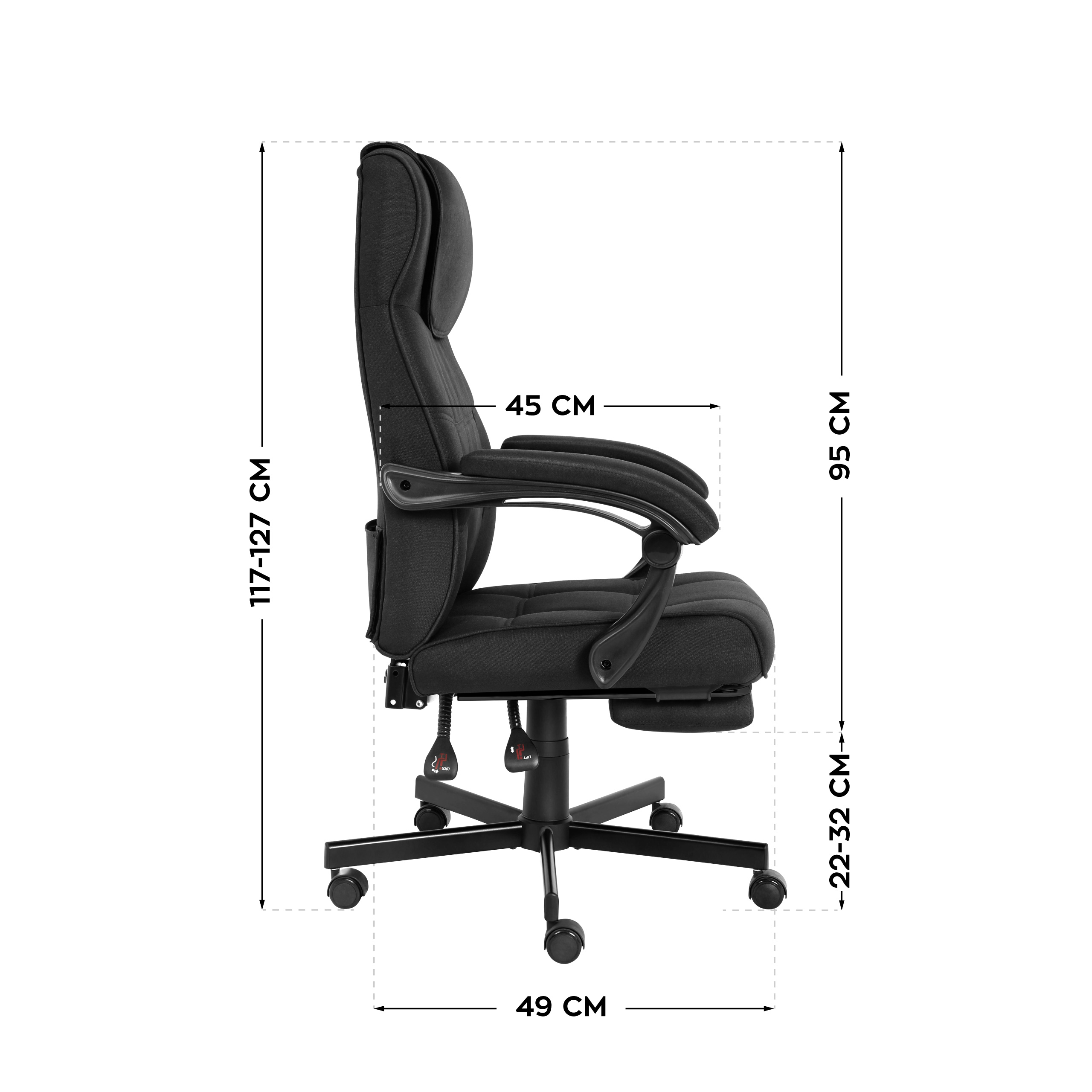 Wymiary fotela Boss 5.3 - 1
