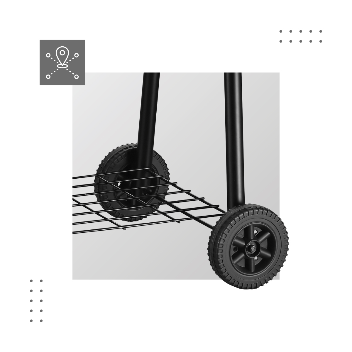 Grill-wędzarnia z kółkami