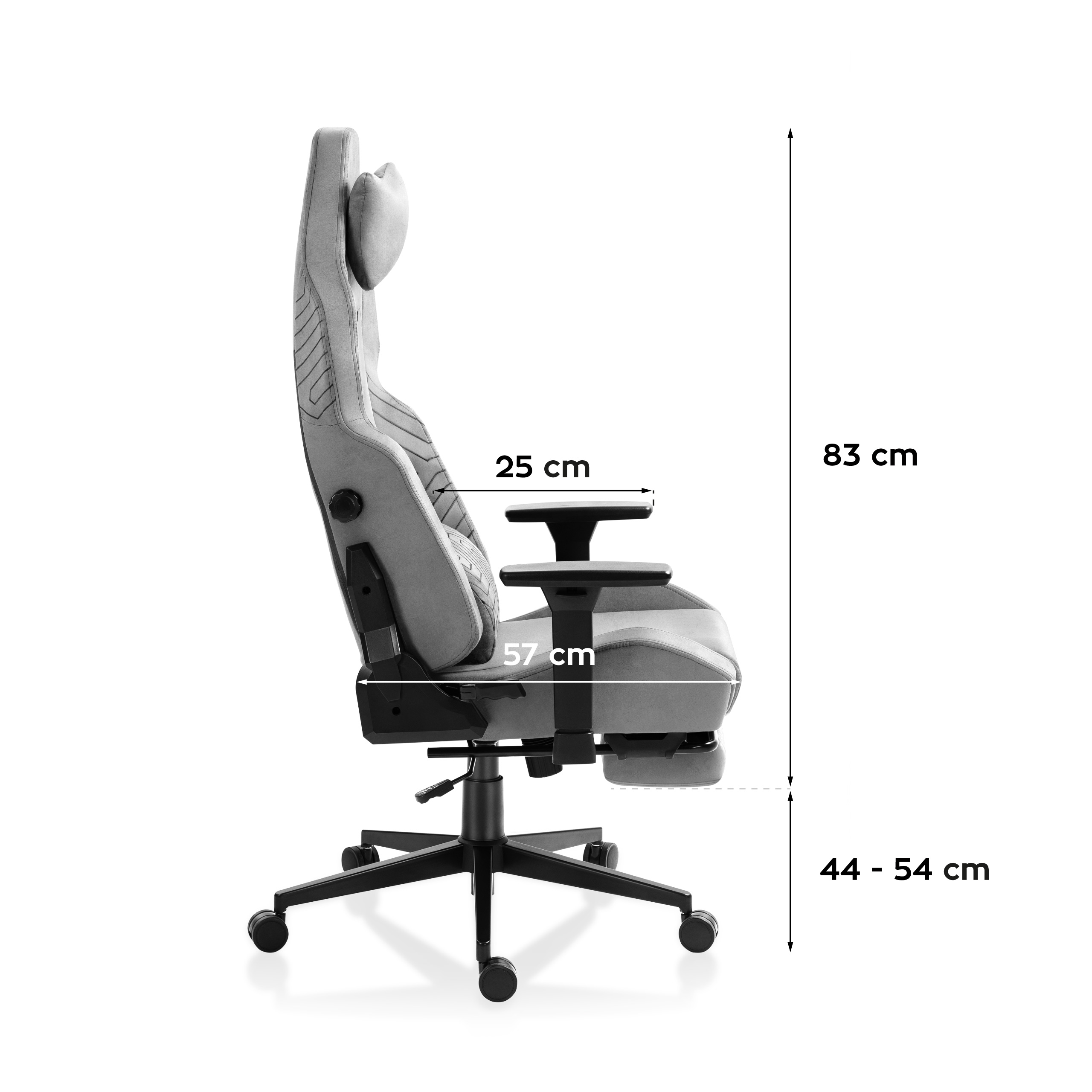 Wymiary fotela Force 8.1 - 2