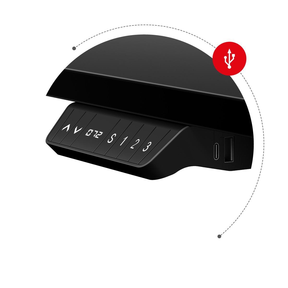 Porty USB i C w biurku Huzaro Hero 9.1