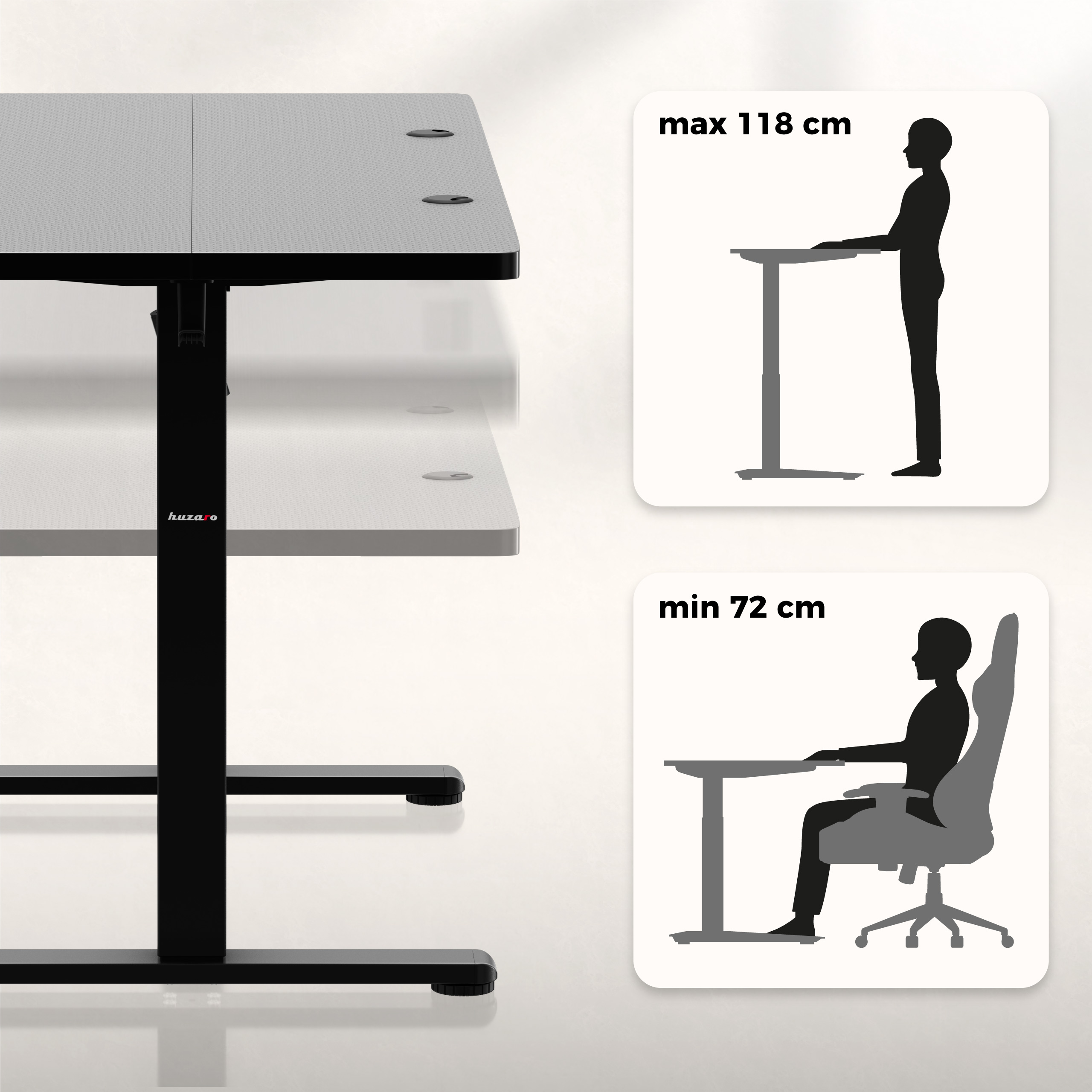 Hero 8.1 - praca na siedząco i stojąco