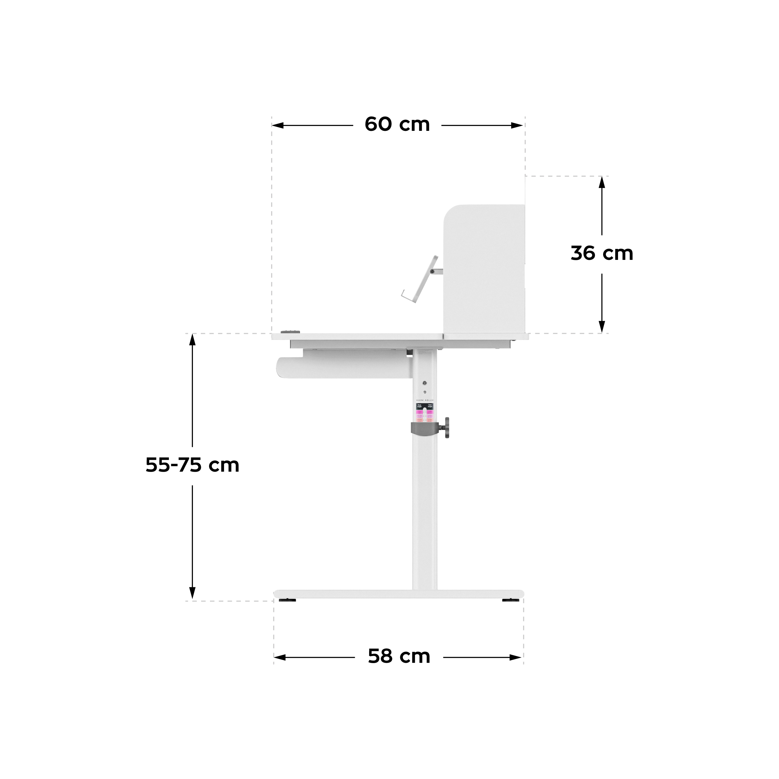 Wymiary biurka study