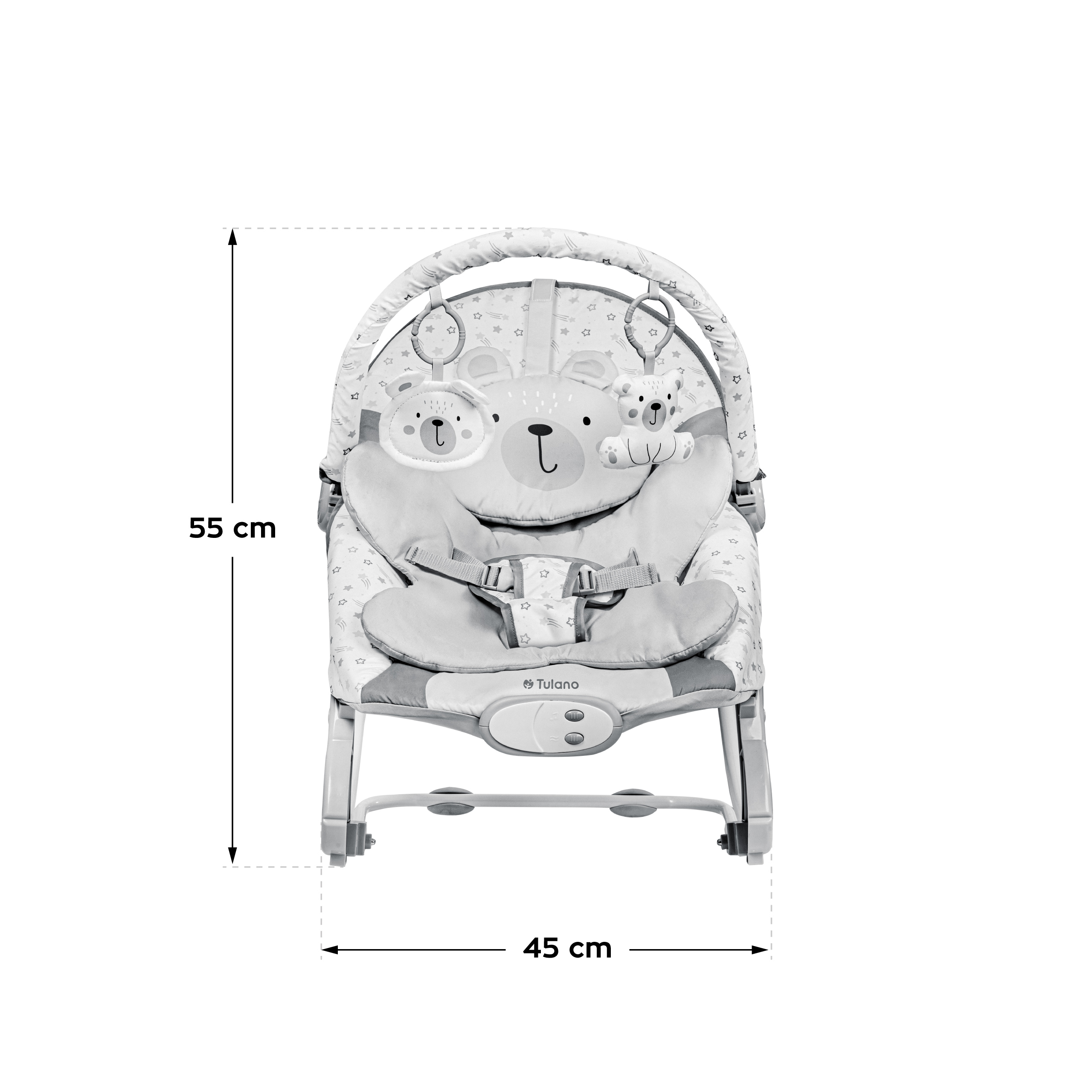Wymiary bujaczka Cloe 35 - front