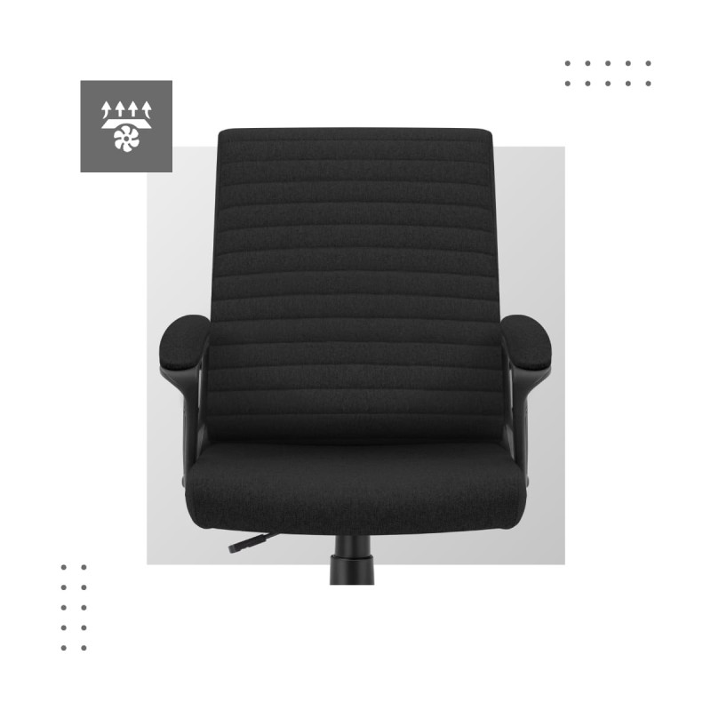 Miękkie podłokietniki fotela biurowego Boss 2.5 Black